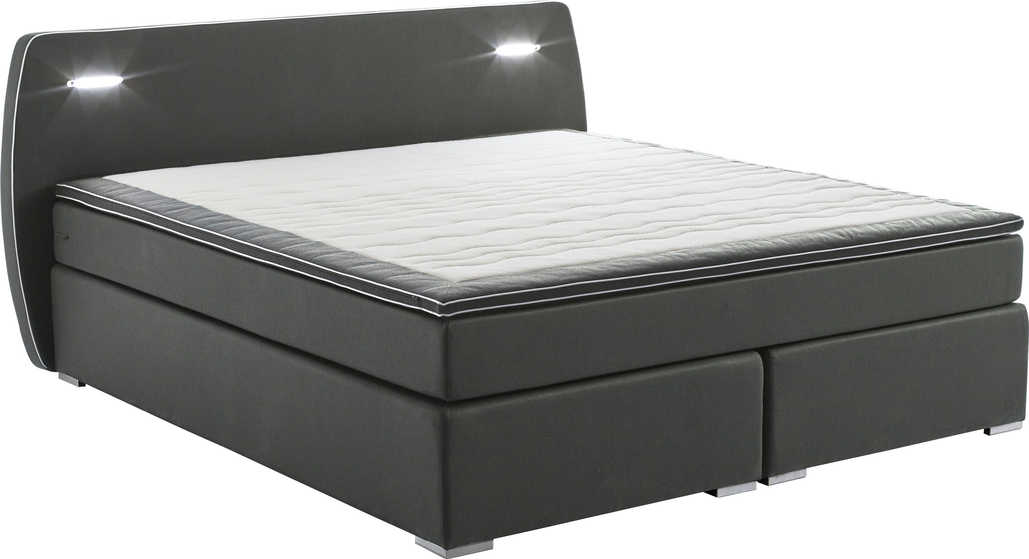 ATLANTIC home collection Boxspring REX led inclusief ledverlichting en topmatras
