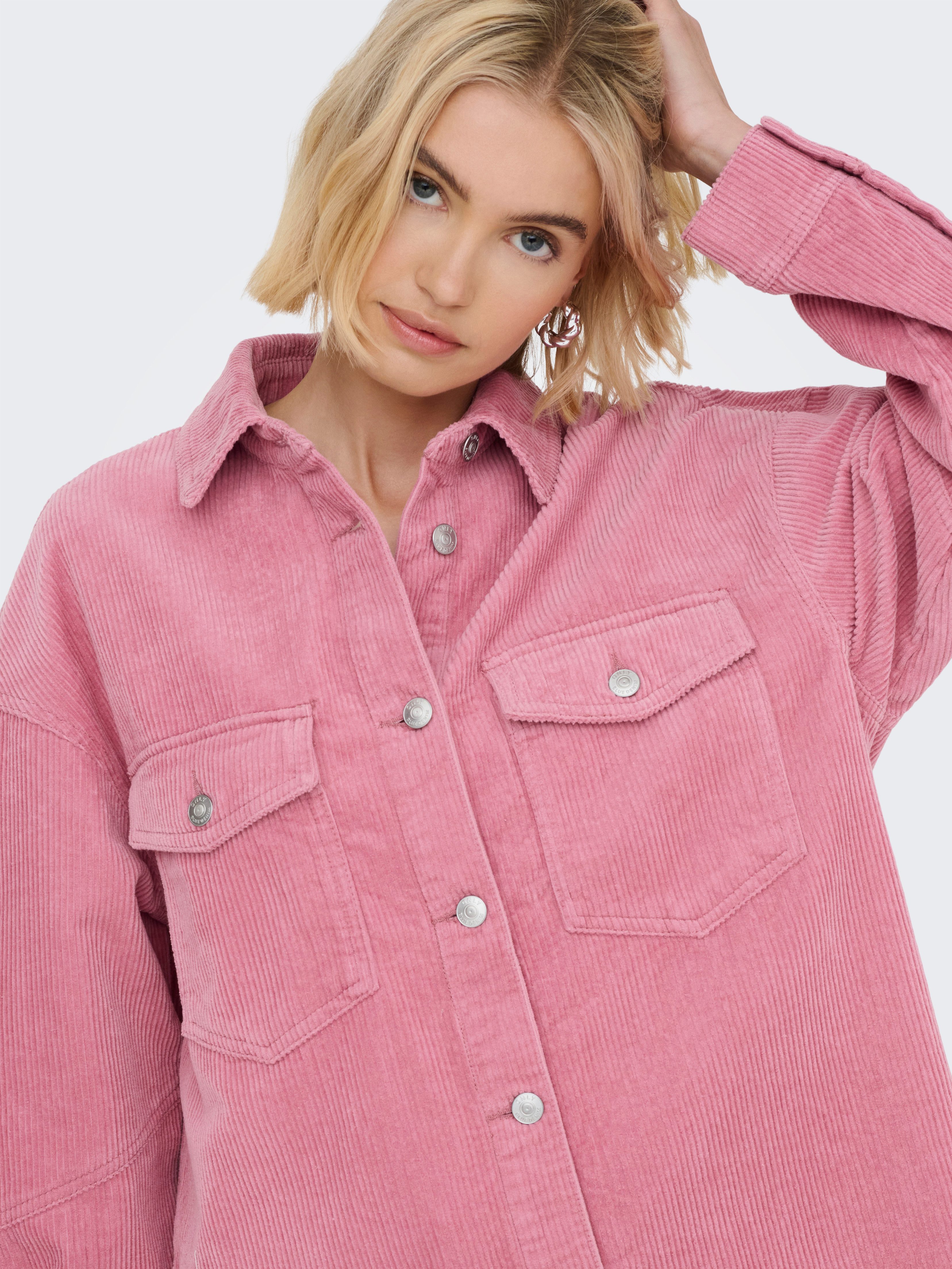 Only Overhemdblouse ONLTIGGY L/S CORD SHACKET PNT