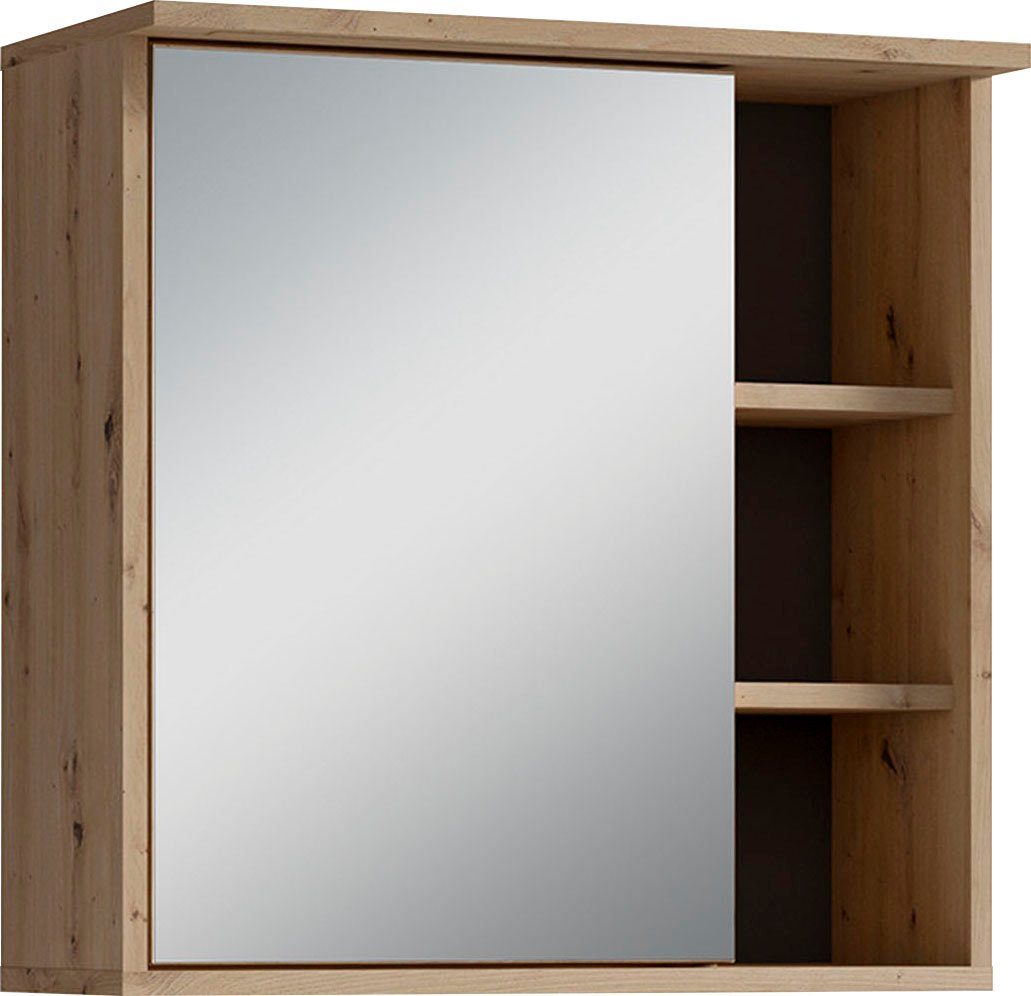 byLIVING Spiegelkast Wellness 60cm badkamerkast met led-verlichting, grote spiegel en veel opbergruimte (1 stuk) spiegels & verlichting beige
