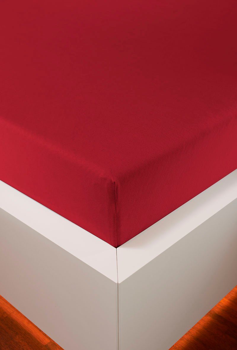 bellana Hoeslaken Jersey-elastaan aqua in mt. 90x200, 140x200 of 180x200 cm van katoen, voor matrassen tot 35 cm hoogte, laken, hoeslaken (1 stuk)