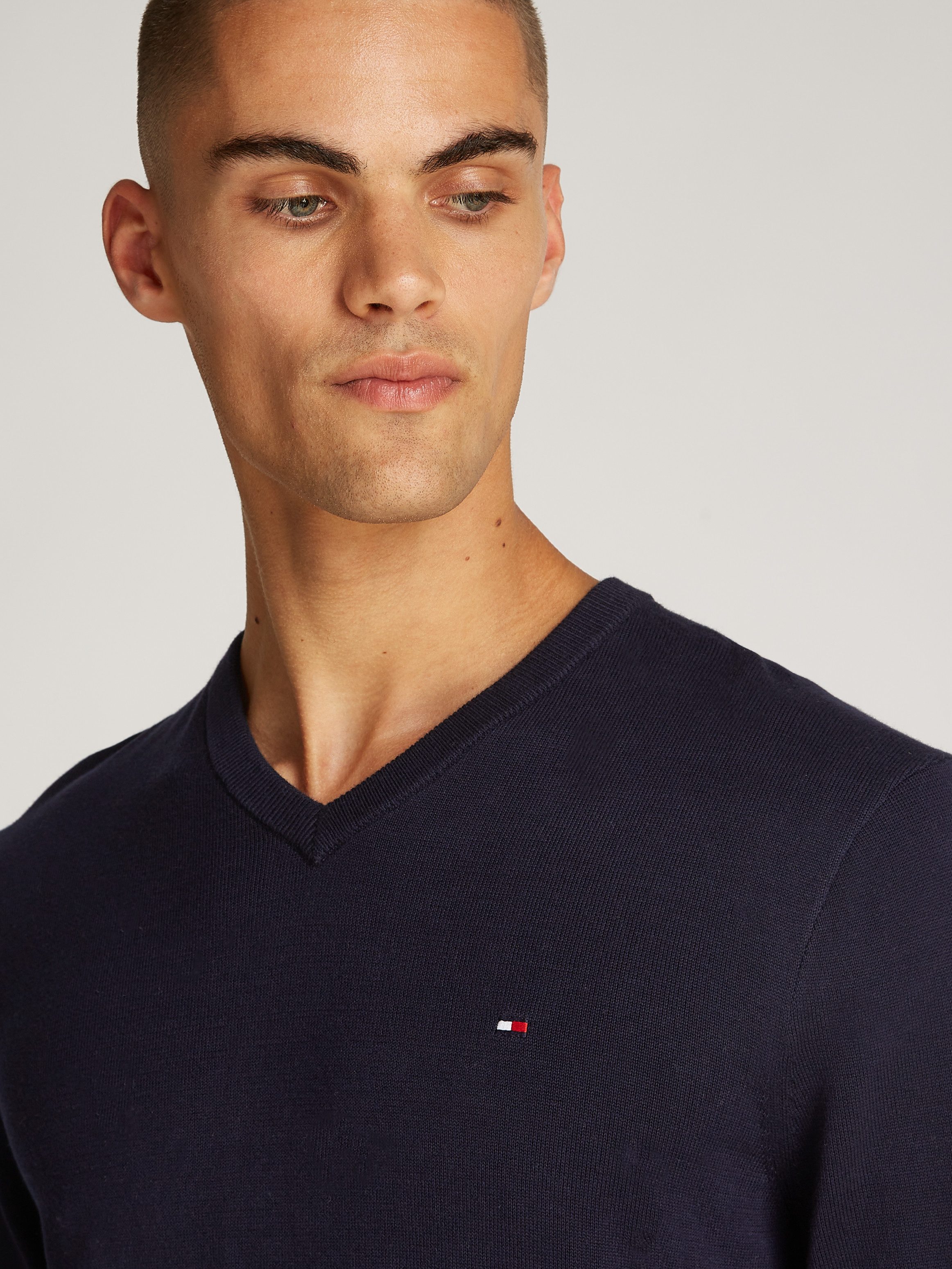 Tommy Hilfiger Gebreide trui ESSENTIAL COTTON V NECK