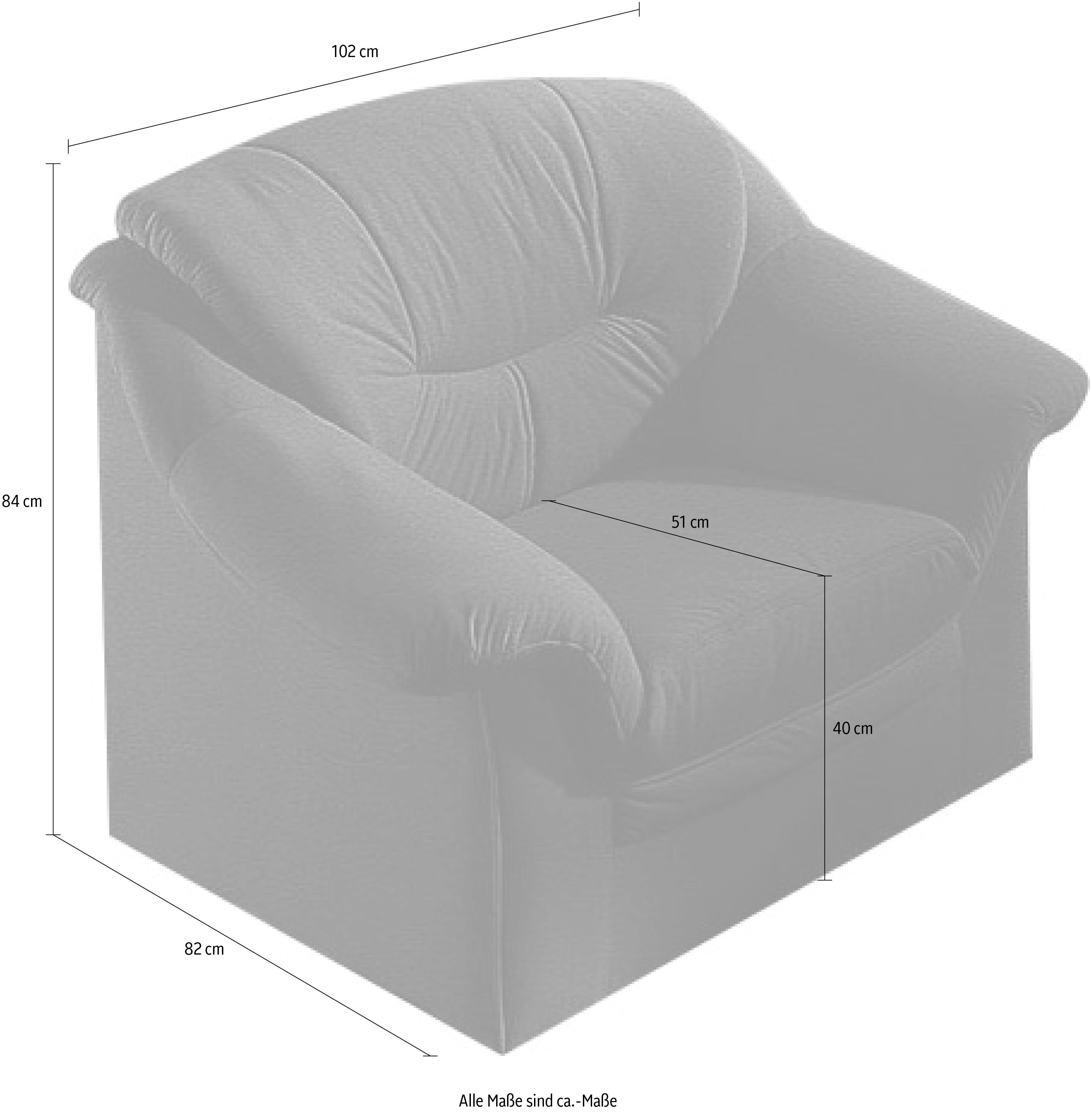 DOMO collection Fauteuil Montana kunstleren bekleding, tijdloos en elegant (set)