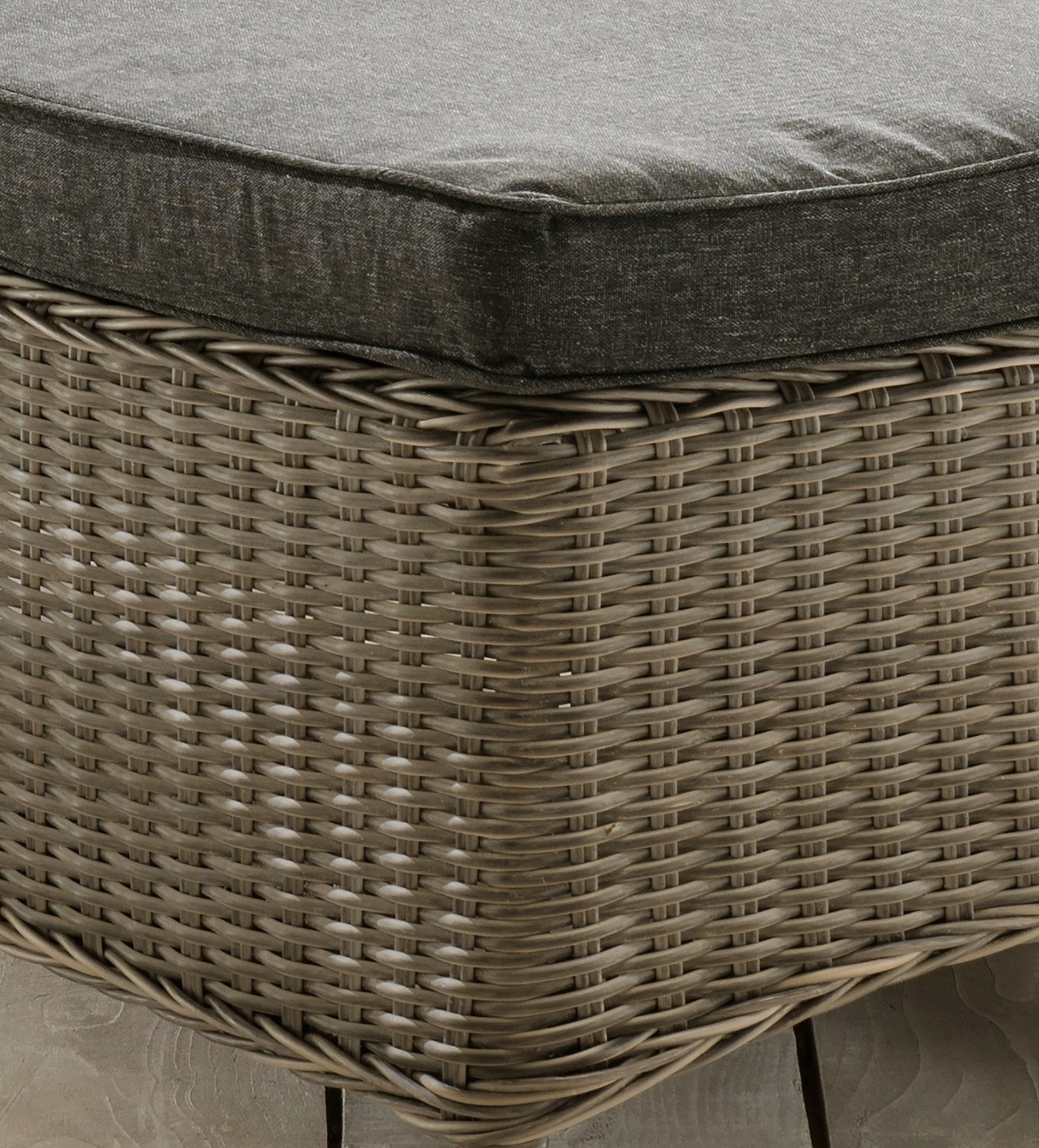 Destiny Ligstoel Casa Aluminium, polyrattan, met wielen en kussen, 202x83x58cm, verstelbaar