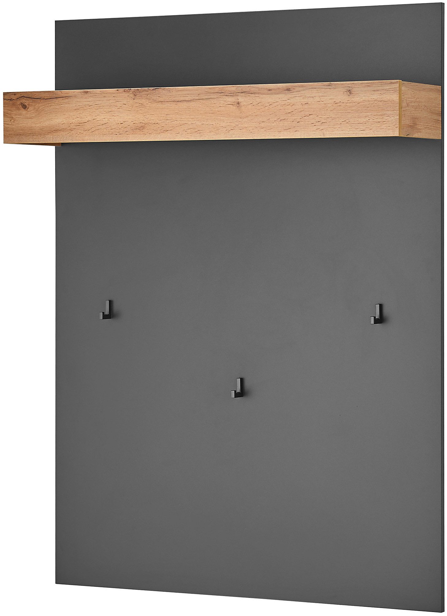 INOSIGN Halmeubelset GIRON/ CiTY, Garderobe in Wotan Eik, moderne garderobekast bevat kast, commode, spiegel, paneel & schoenenbank + zitkussen (complete set, 5-delig)