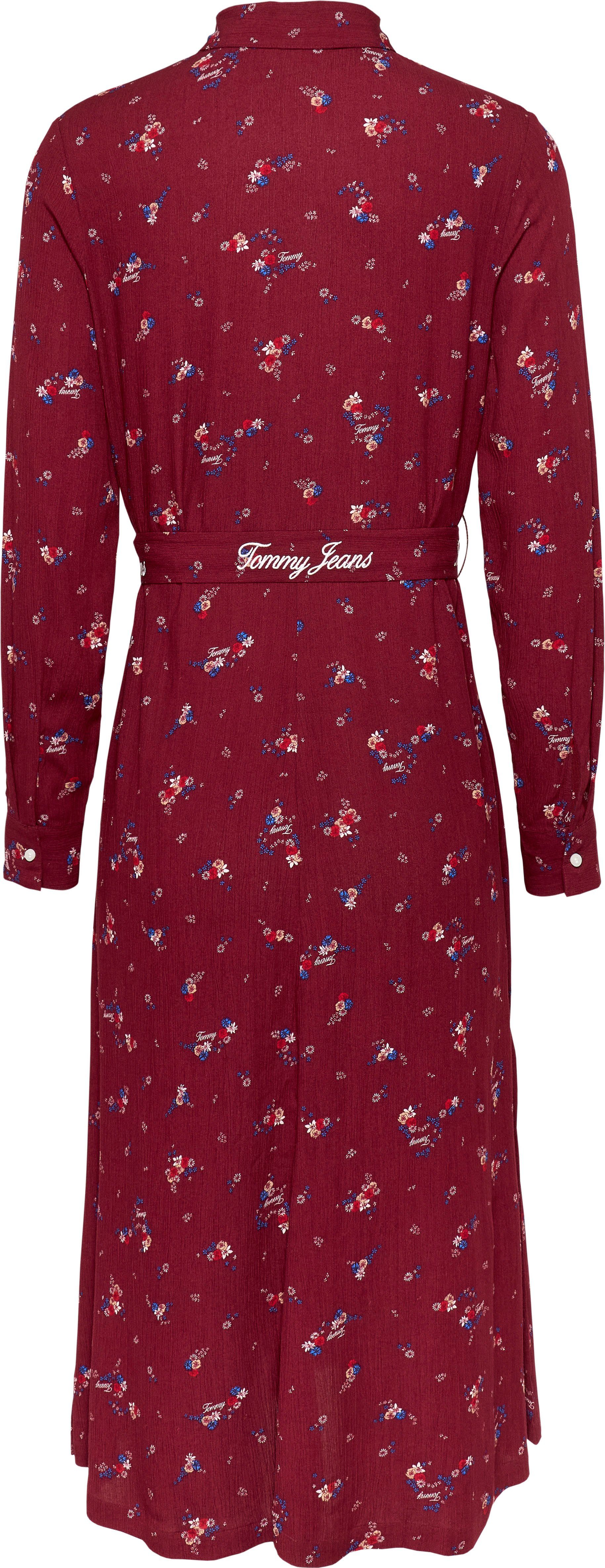 Tommy Jeans Curve Jurk met overhemdkraag TJW FLORAL BELT SHIRT DRESS EXT