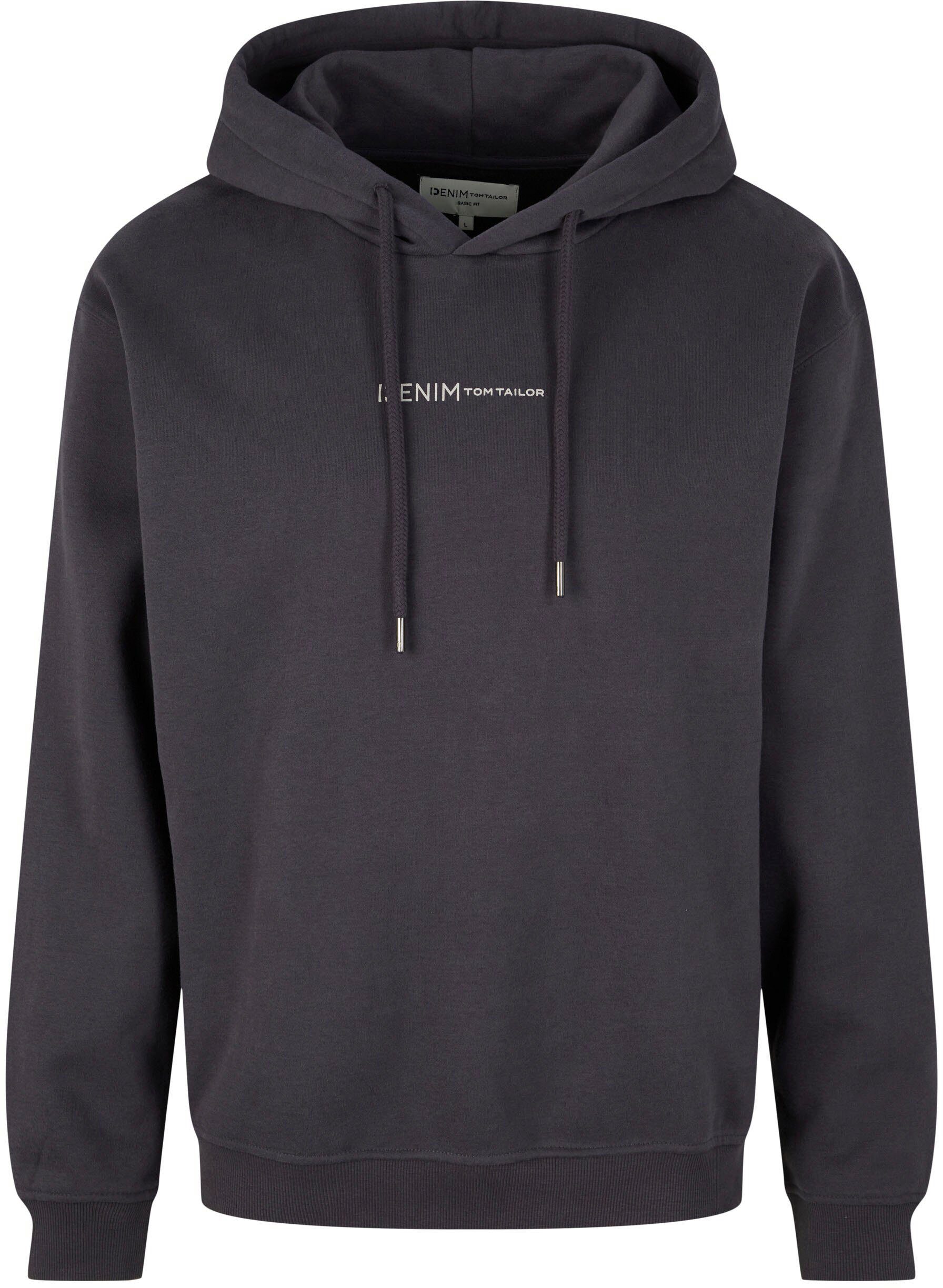 Tom Tailor Denim Sweatshirt met capuchon en logoprint