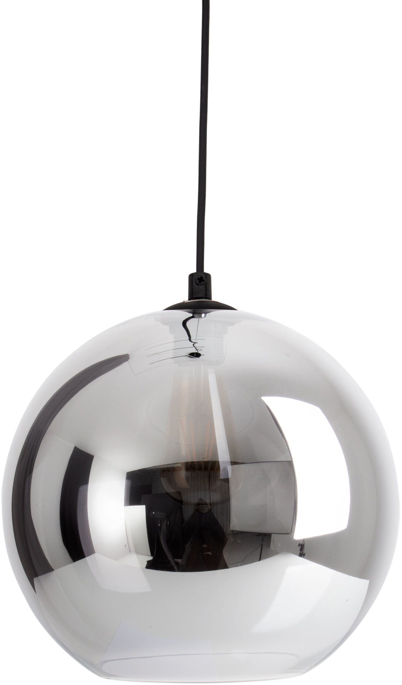 näve Hanglamp VASO Rookglas, E27 max. 40W, hanglengte: 100 cm, antraciet/zwart (1 stuk)