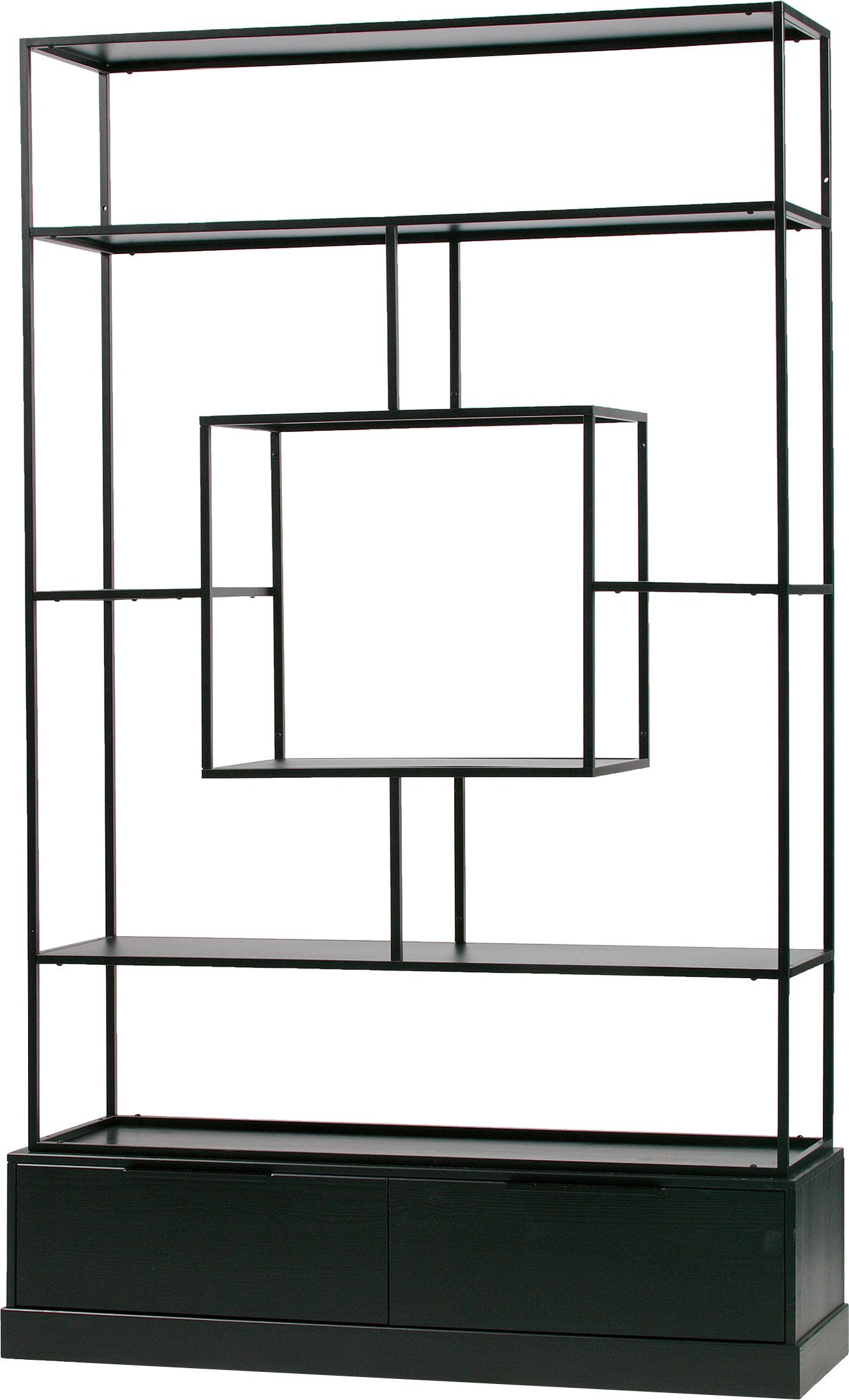 WOOOD Rek Fons met lades, open, h 204 cm / b 120 cm