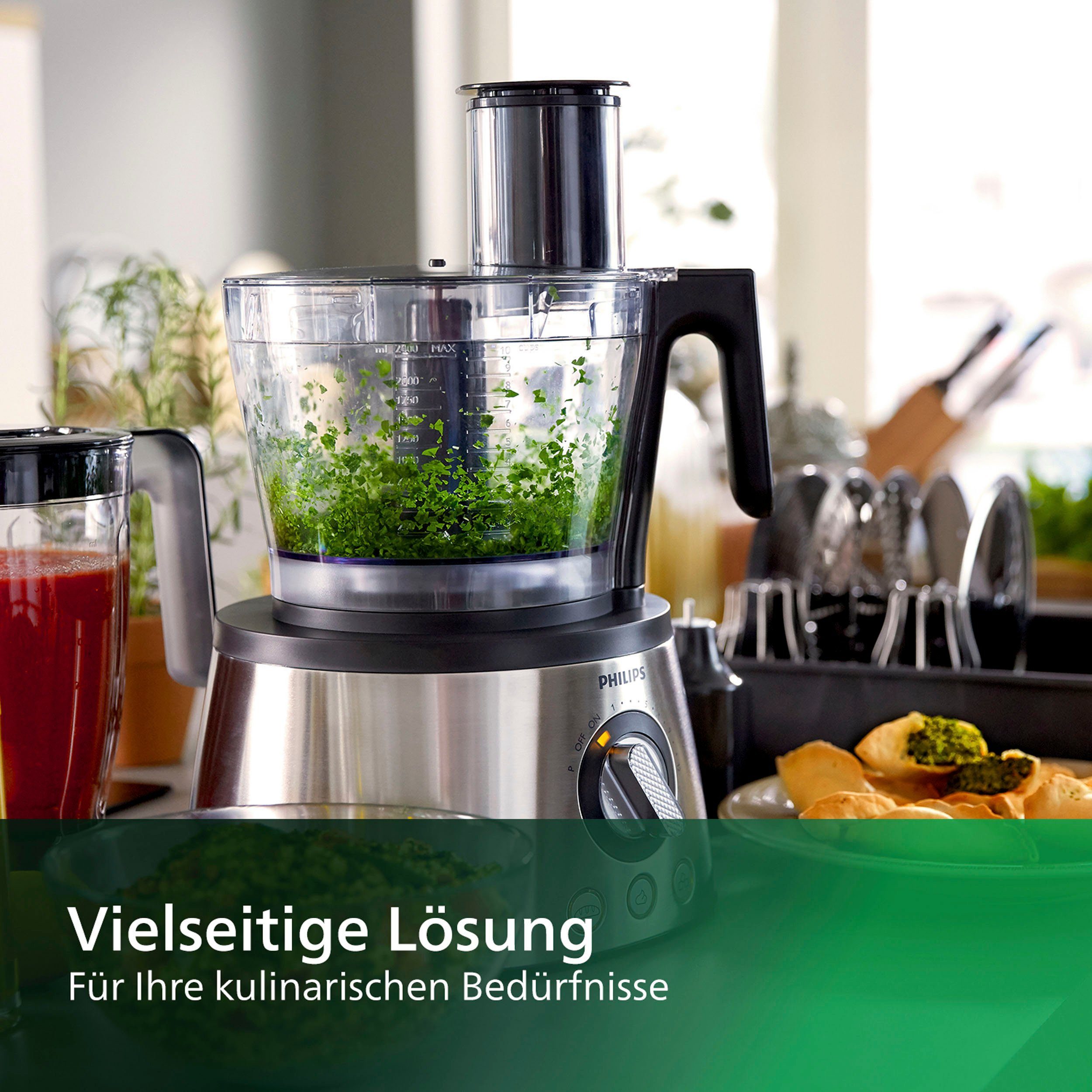 Philips Compacte keukenmachine HR7778/00 inclusief deeghaak, vruchtenpers, blender en citruspers