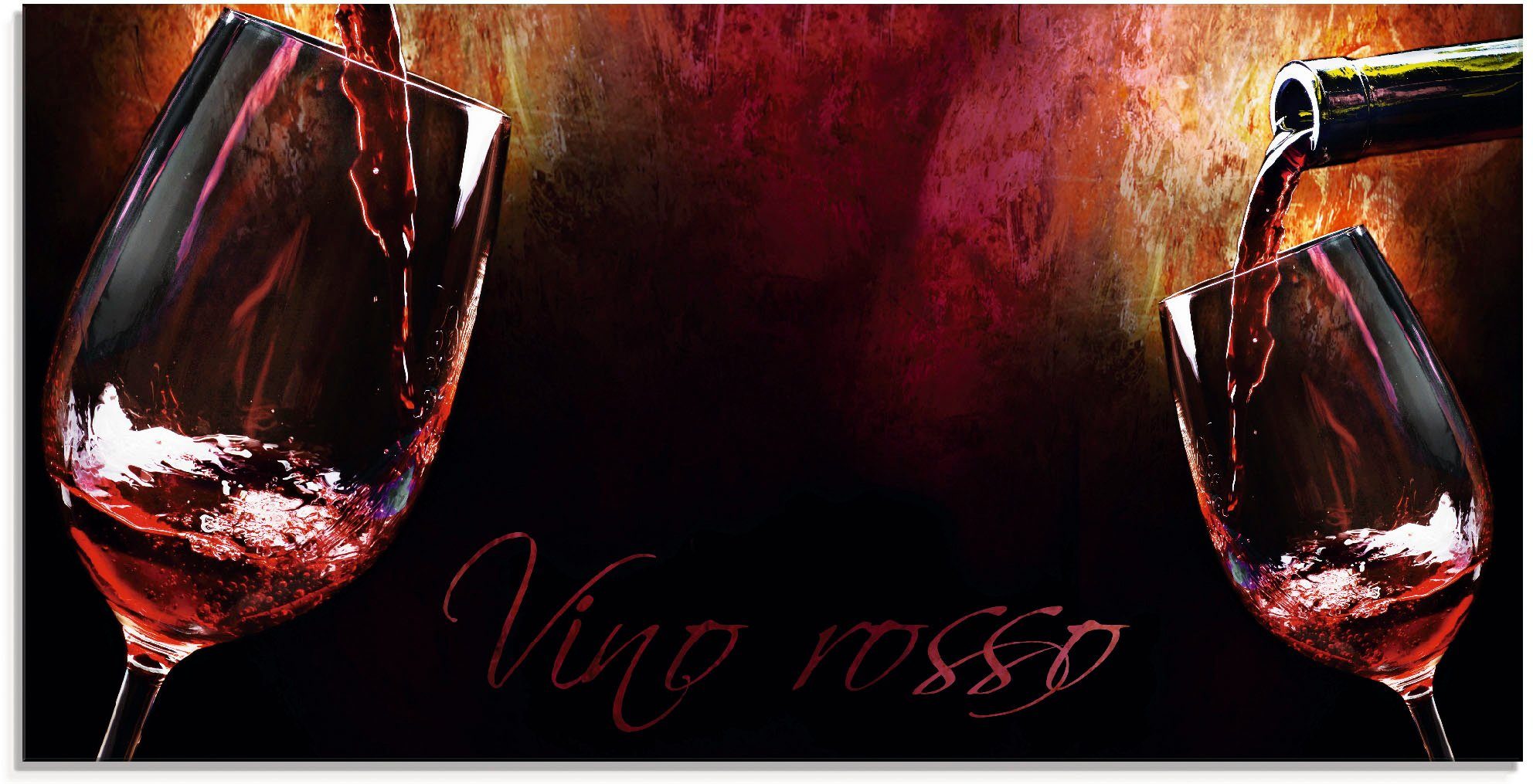 Artland Print op glas Wijn - rode wijn (1 stuk)