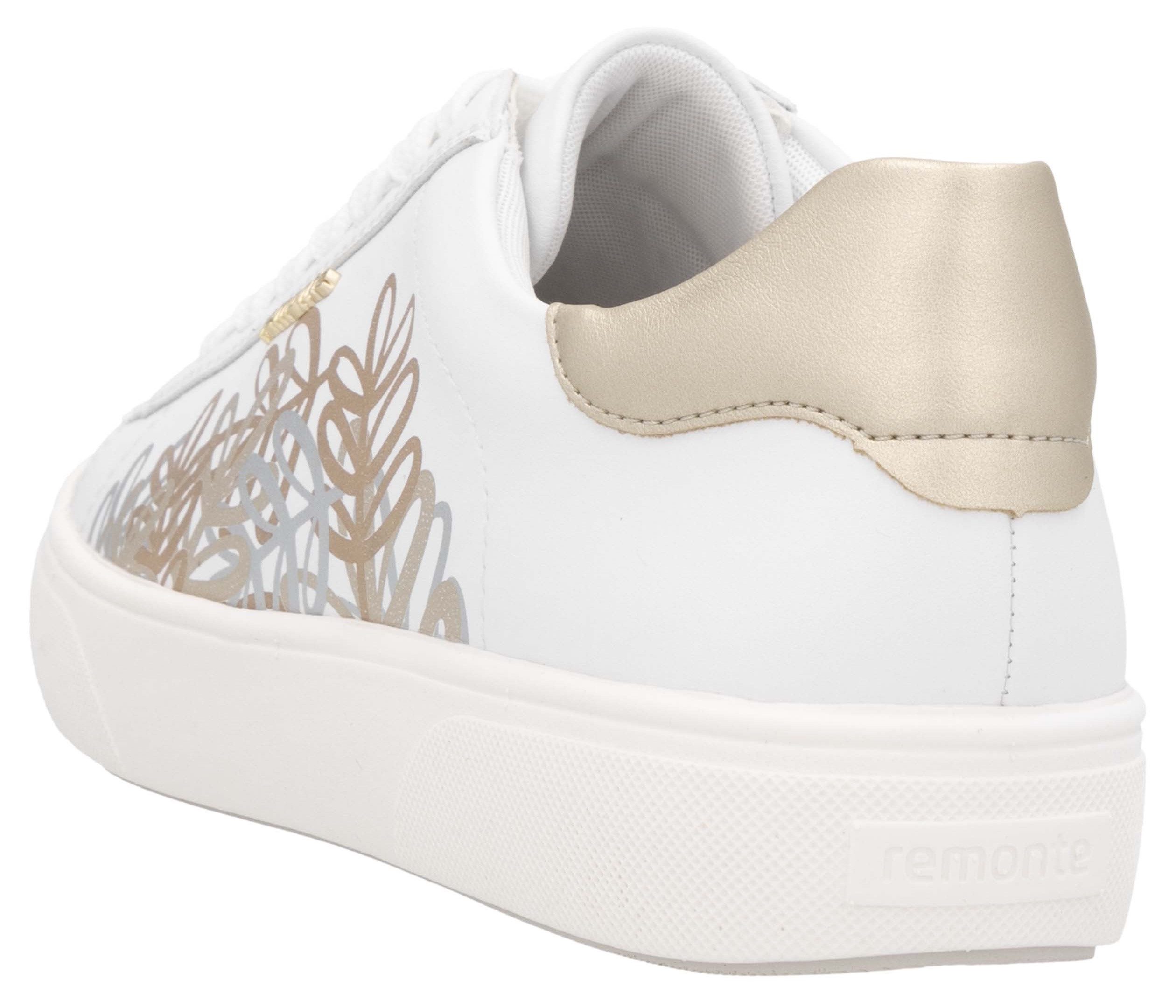 Remonte Plateausneakers , veterschoen, vrijetijdsschoen, lage schoen met contrastafwerking