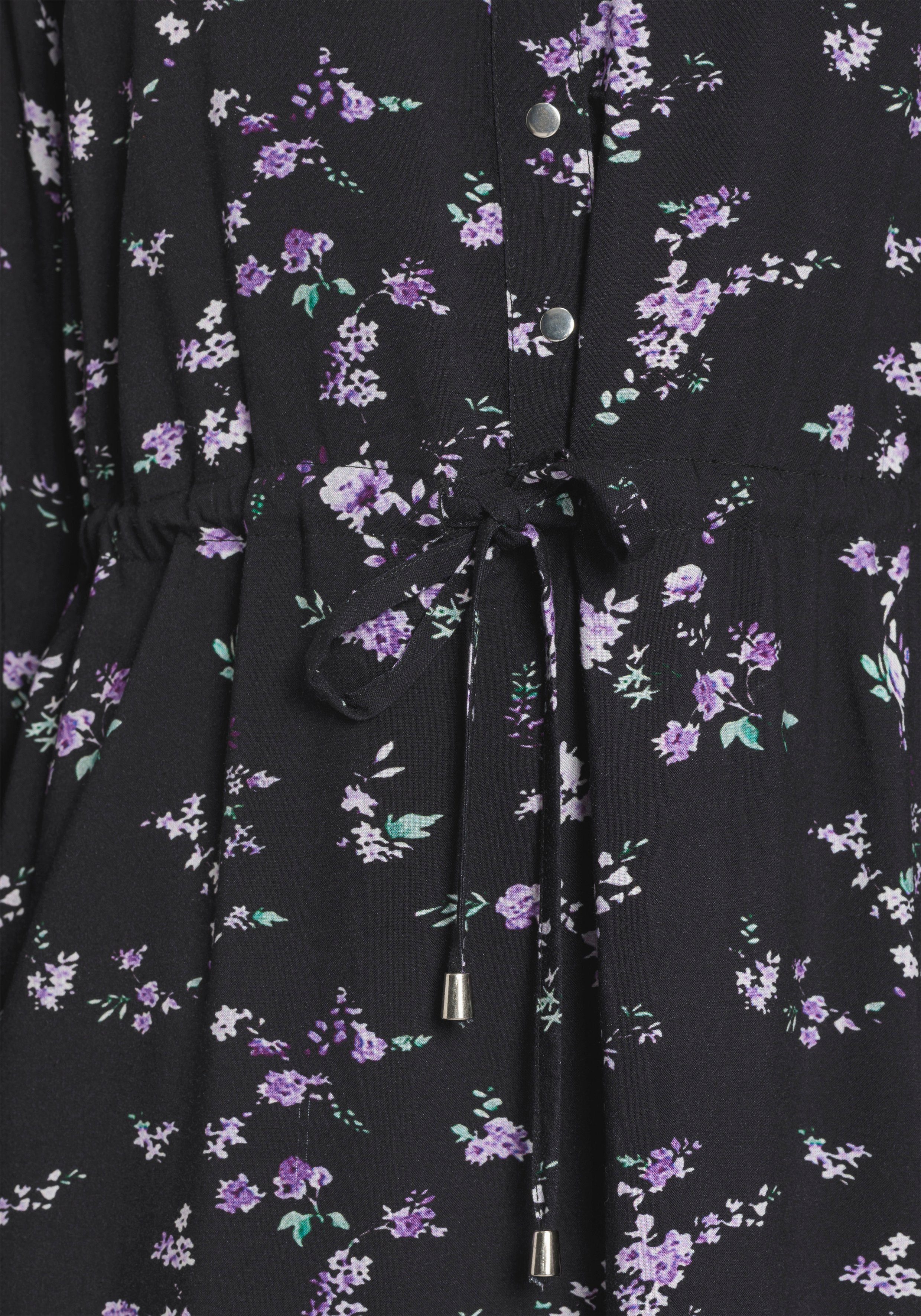 Tamaris Jurk met overhemdkraag met bloemmotief - nieuwe collectie