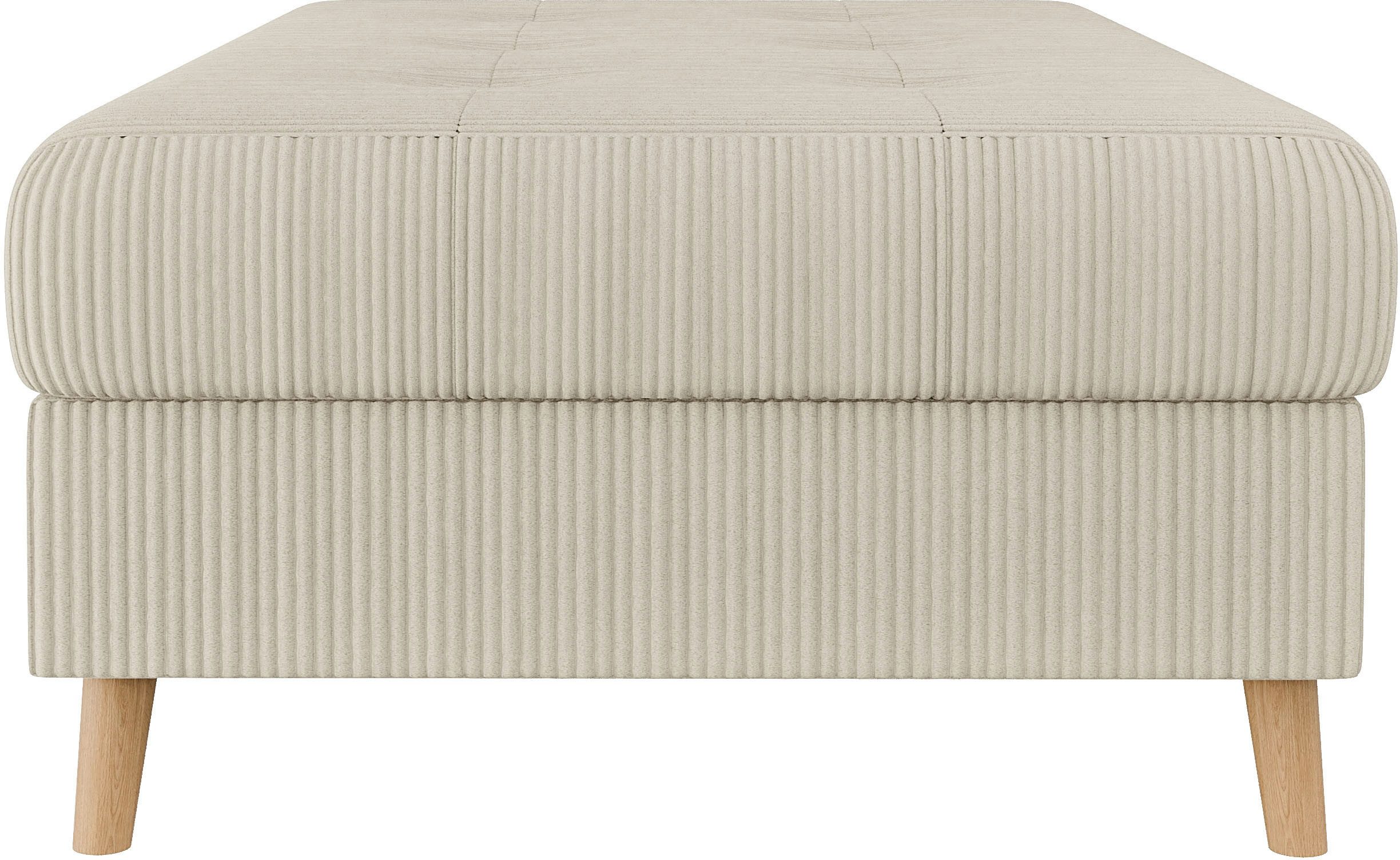 Home affaire Hocker CHARRE XXL, stiksel in het zitgedeelte, afmetingen: B/D/H: 118/73/40 cm