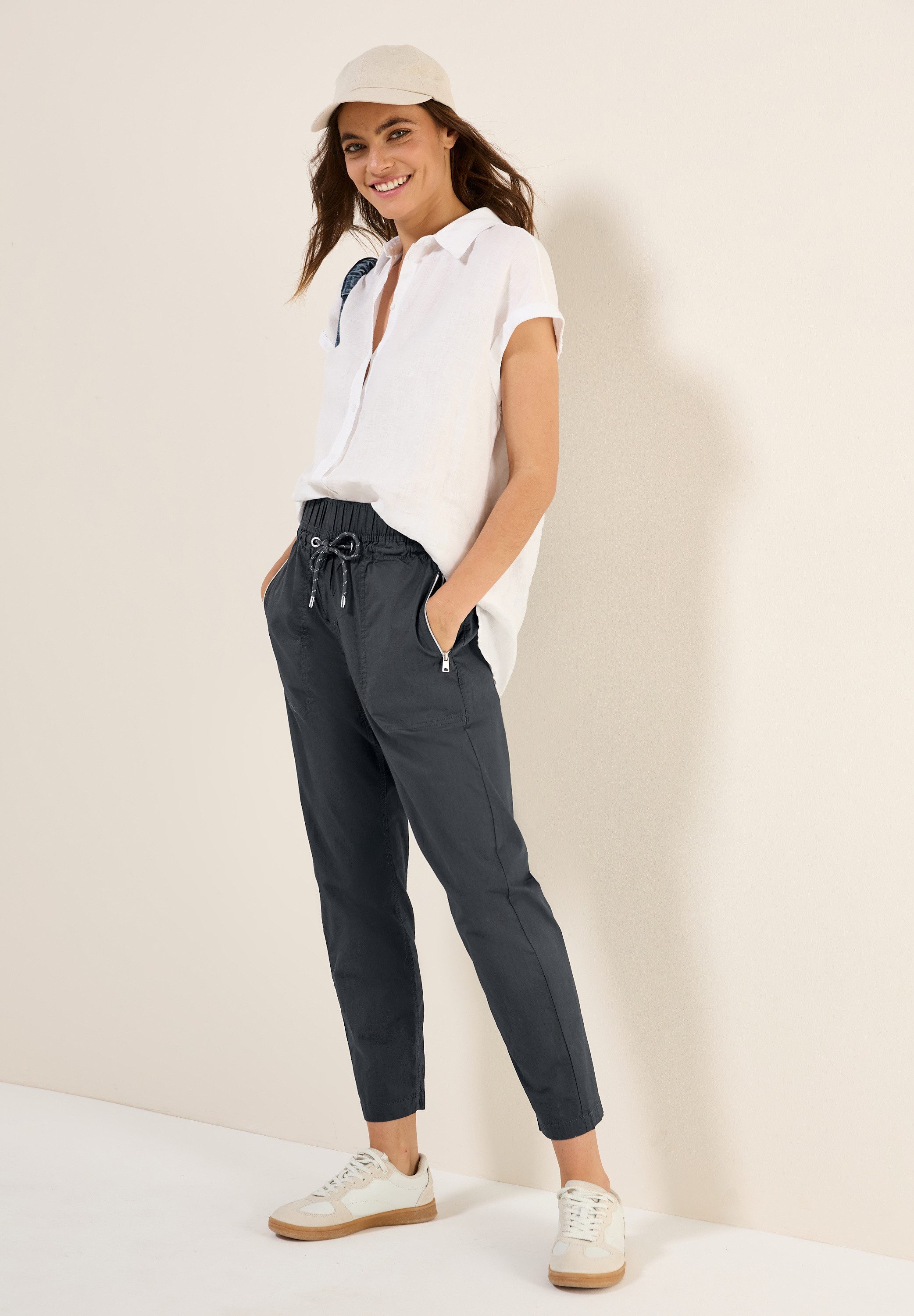 Cecil Paperbag-broek Stijl Chelsea met elastische band en rijgkoord