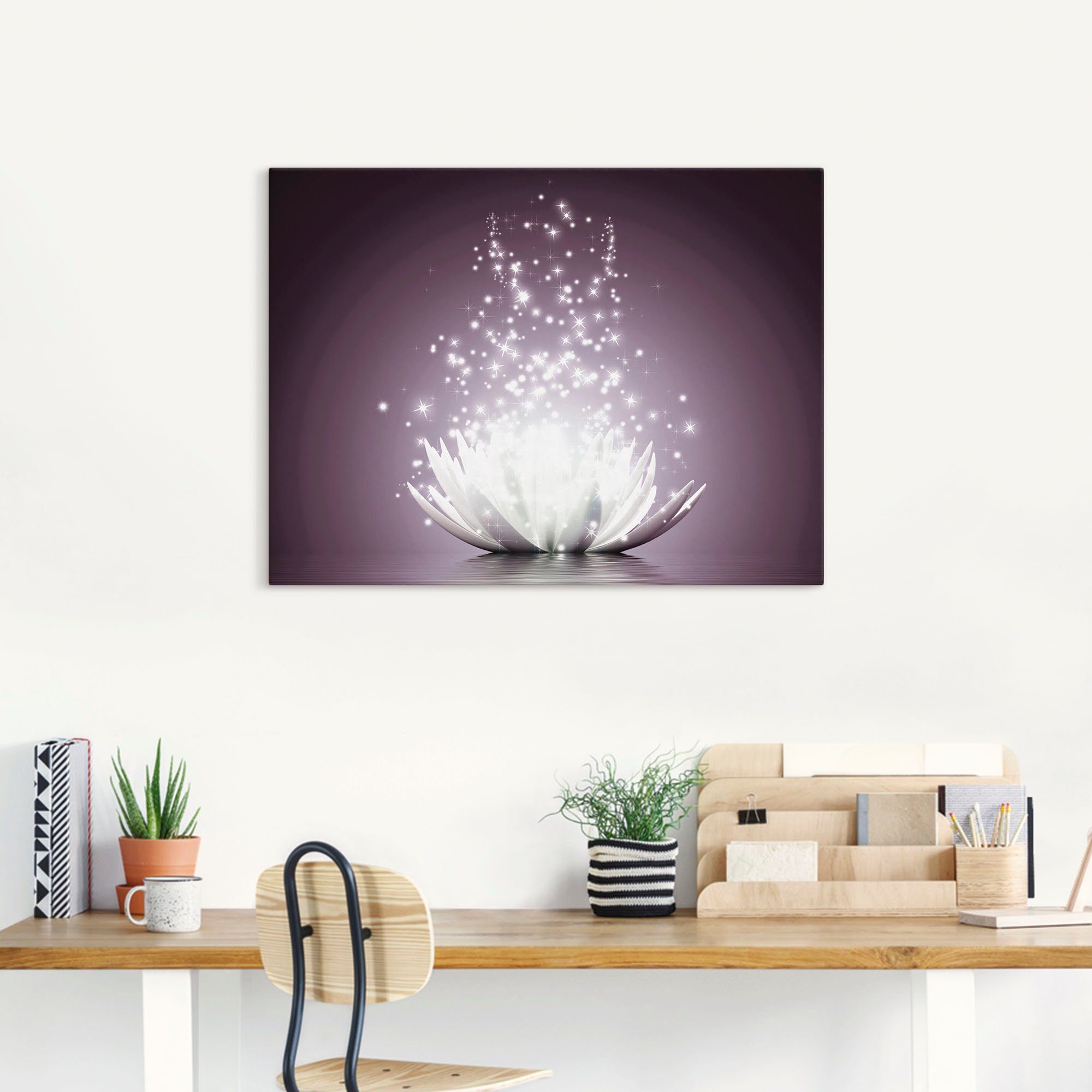 Artland Artprint Magie van de lotusbloem als artprint op linnen, poster, muursticker in verschillende maten