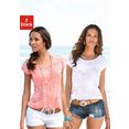 beachtime t-shirt etskantkwaliteit met iets transparante palmen (set van 2) multicolor