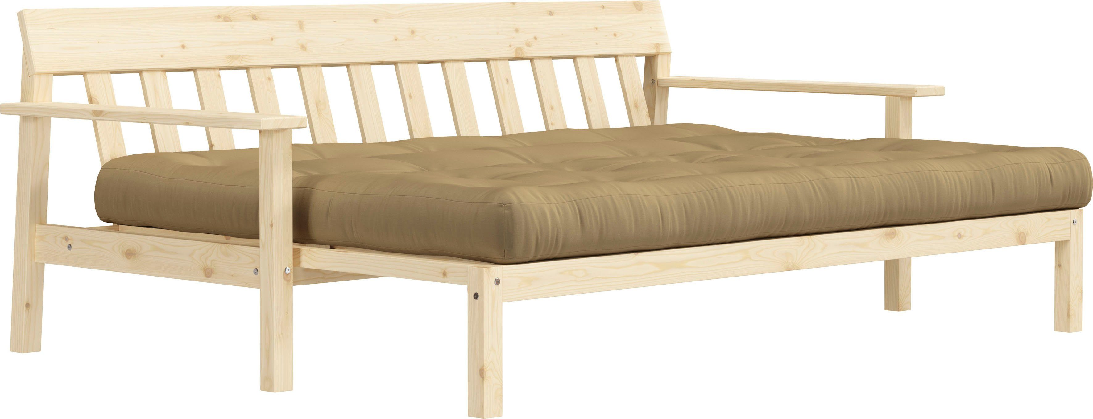 Karup Slaapbank Unwind Met houtstructuur, incl. futonmatras, ligoppervlak 130x190 cm