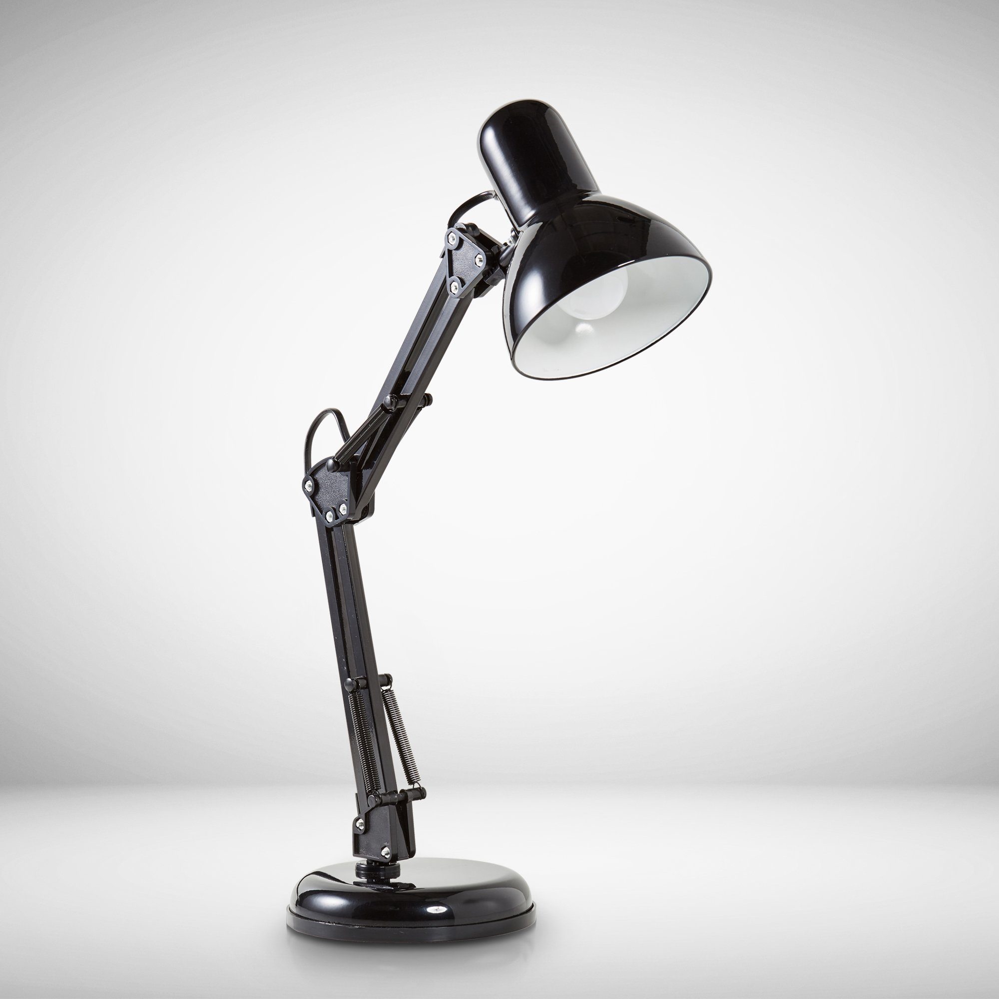 B.K.Licht Bureaulamp Draco Tafellamp, zwart, metaal, retro, bureau, draaibaar en kantelbaar led tafellampen zwart
