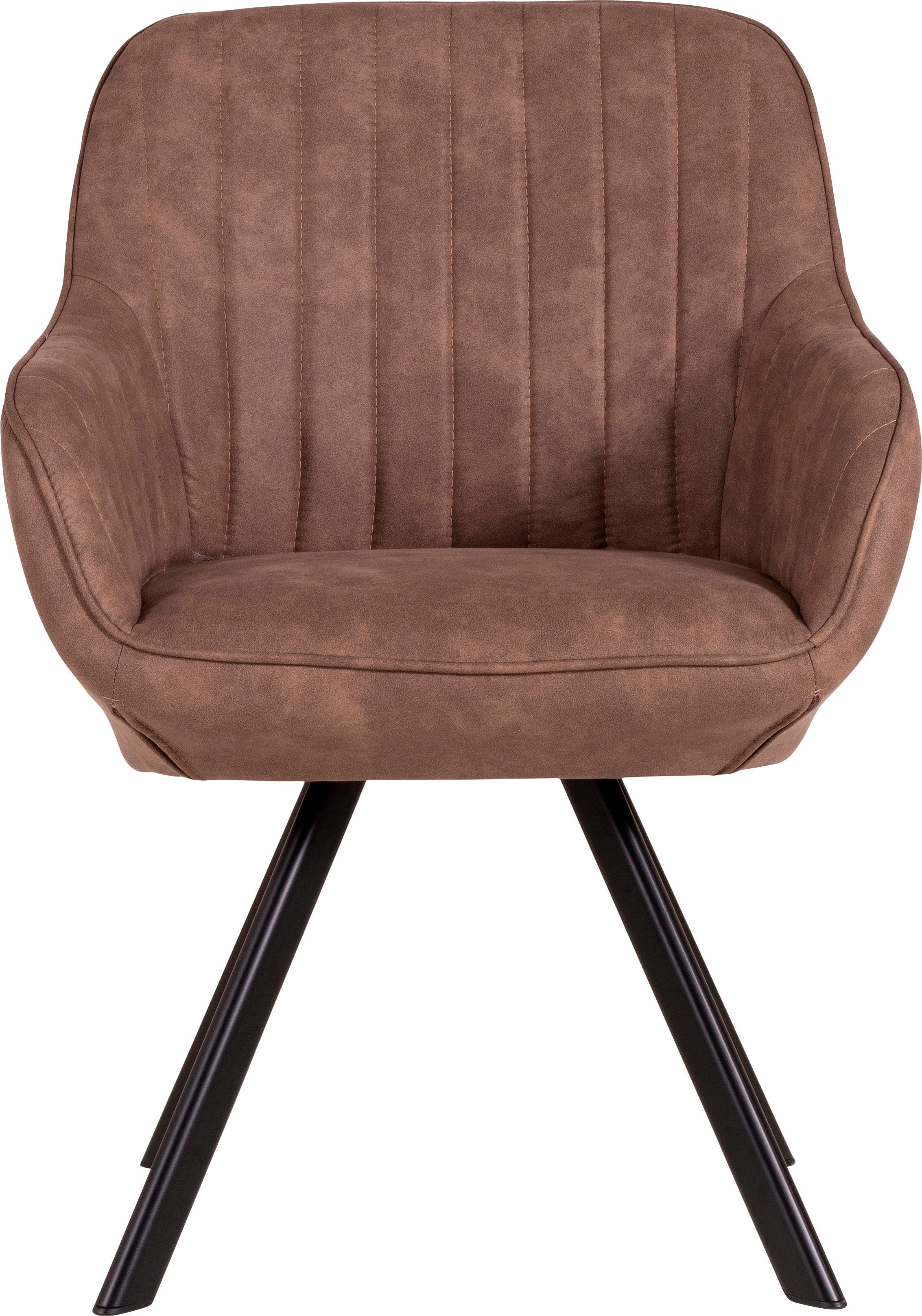 Homexperts Eetkamerstoel Carlo Draaistoel, corduroy of kunstlederen bekleding (set, 2 stuks)