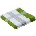 goezze handdoeken new york strepen met gestructureerde rand (2 stuks) groen