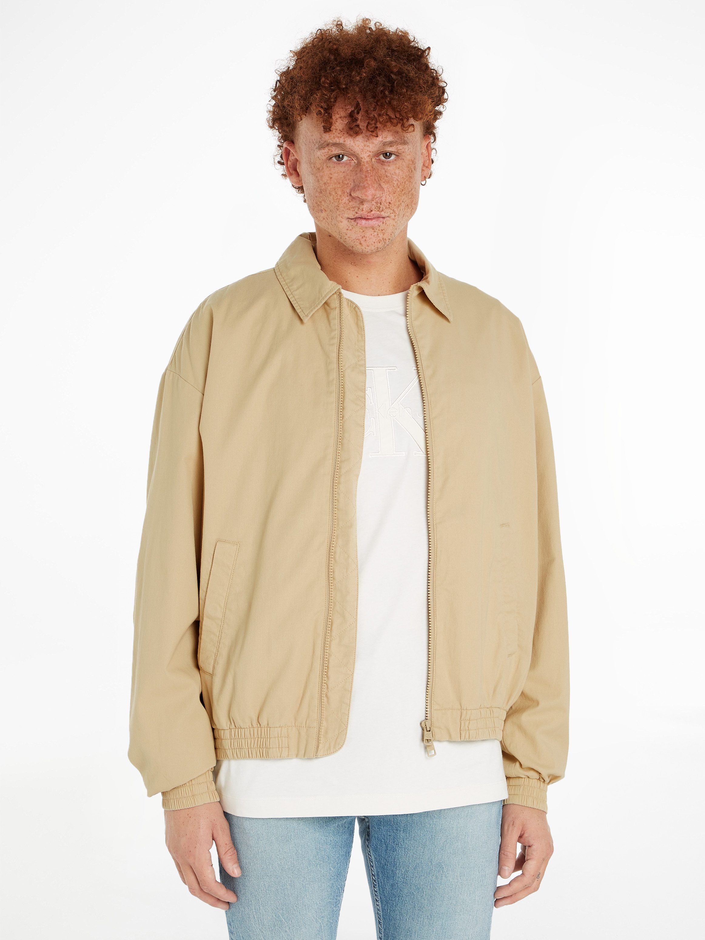 Calvin Klein Jack in collegestijl LINEAR TEXTURE HARRINGTON
