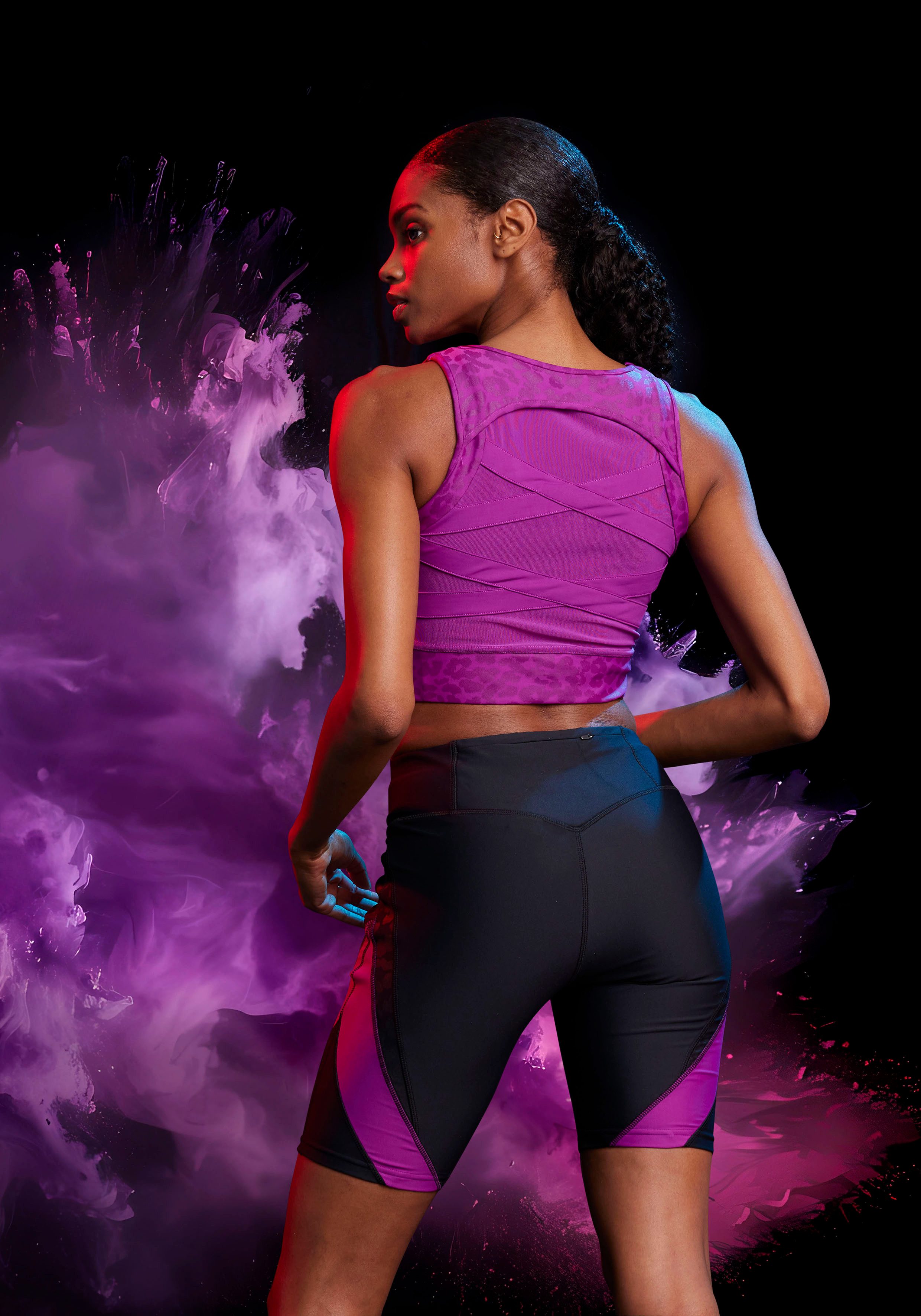 active by Lascana Crop-top met luipaardprint