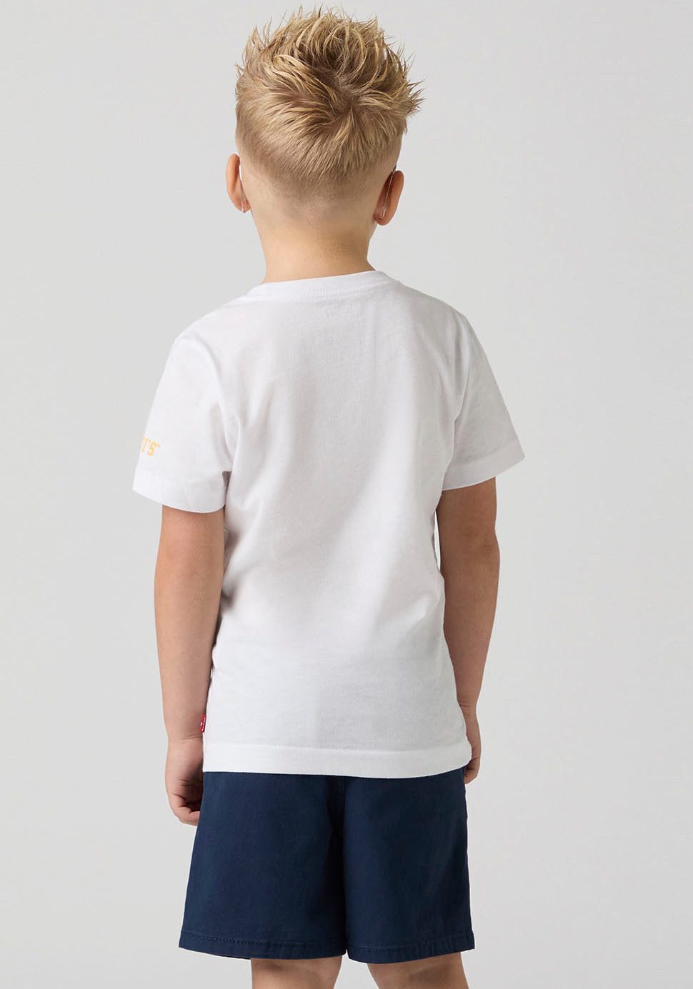 Levi's Kidswear T-shirt LVB "LS" MONOGRAM TEE met merkdruk voor jongens