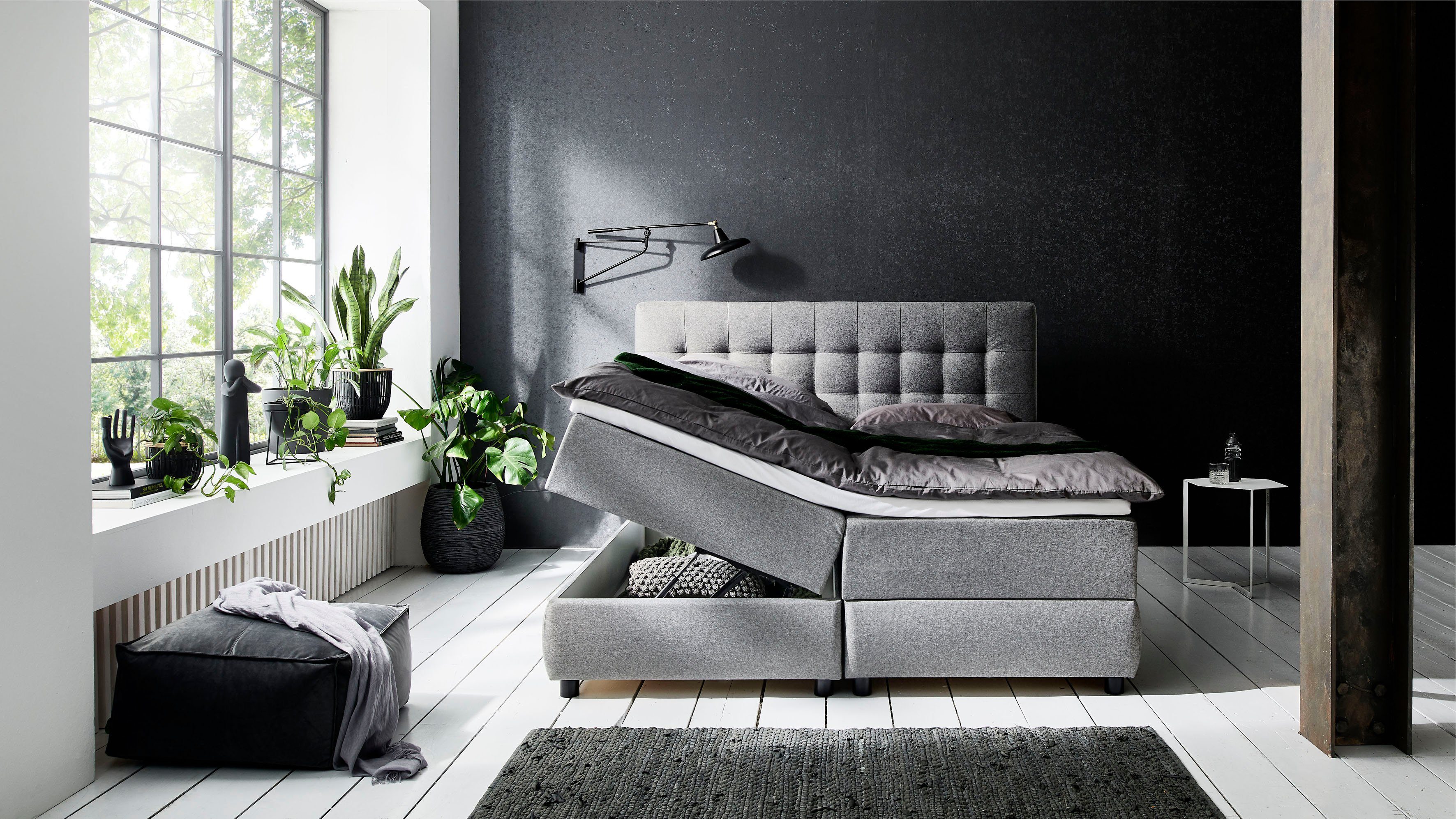ATLANTIC home collection Boxspring Lilo inclusief bedkist en topper