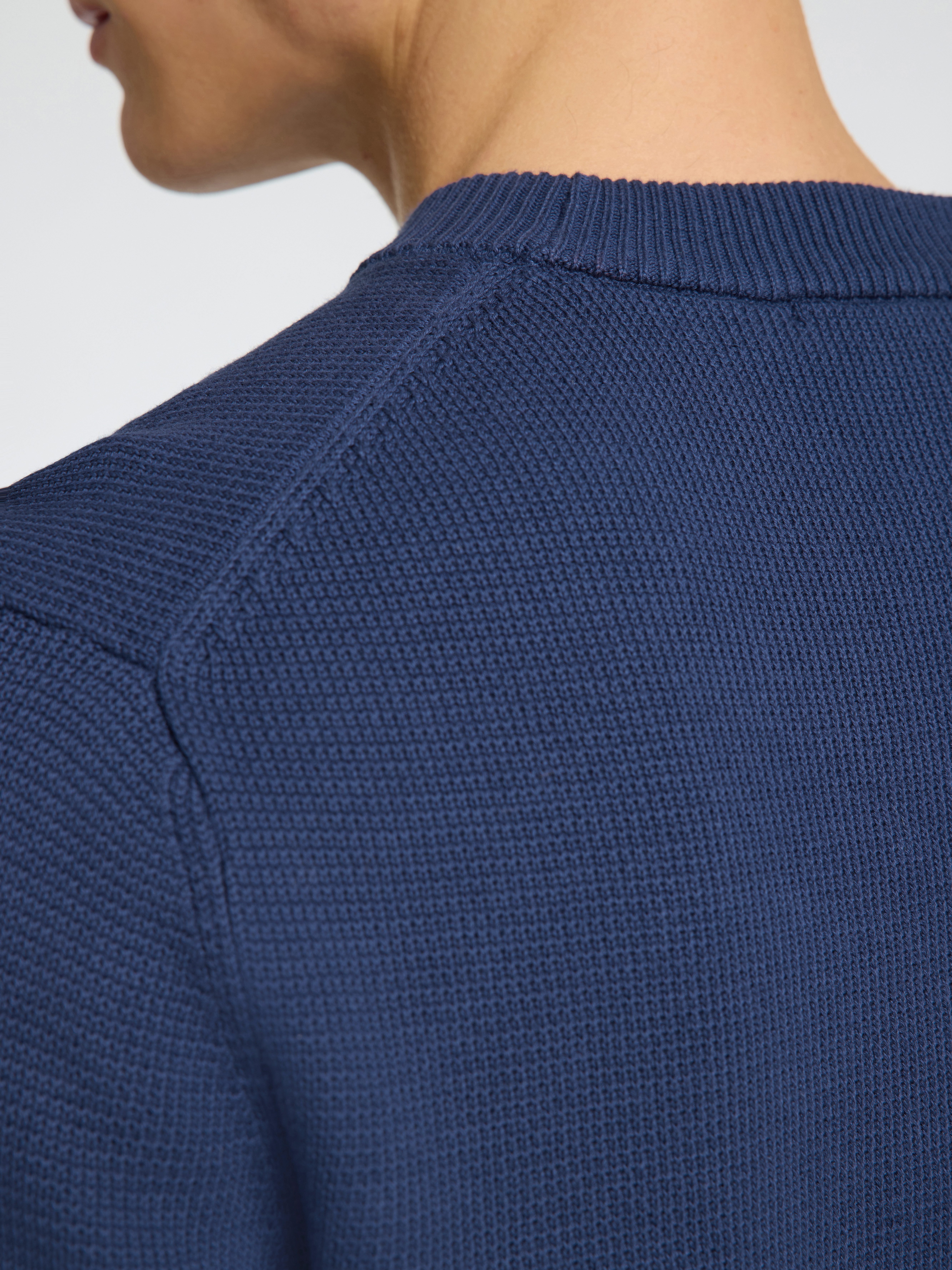 SELECTED HOMME Trui met ronde hals SLHDANE LS KNIT STRUCTURE CREW NECK NOOS