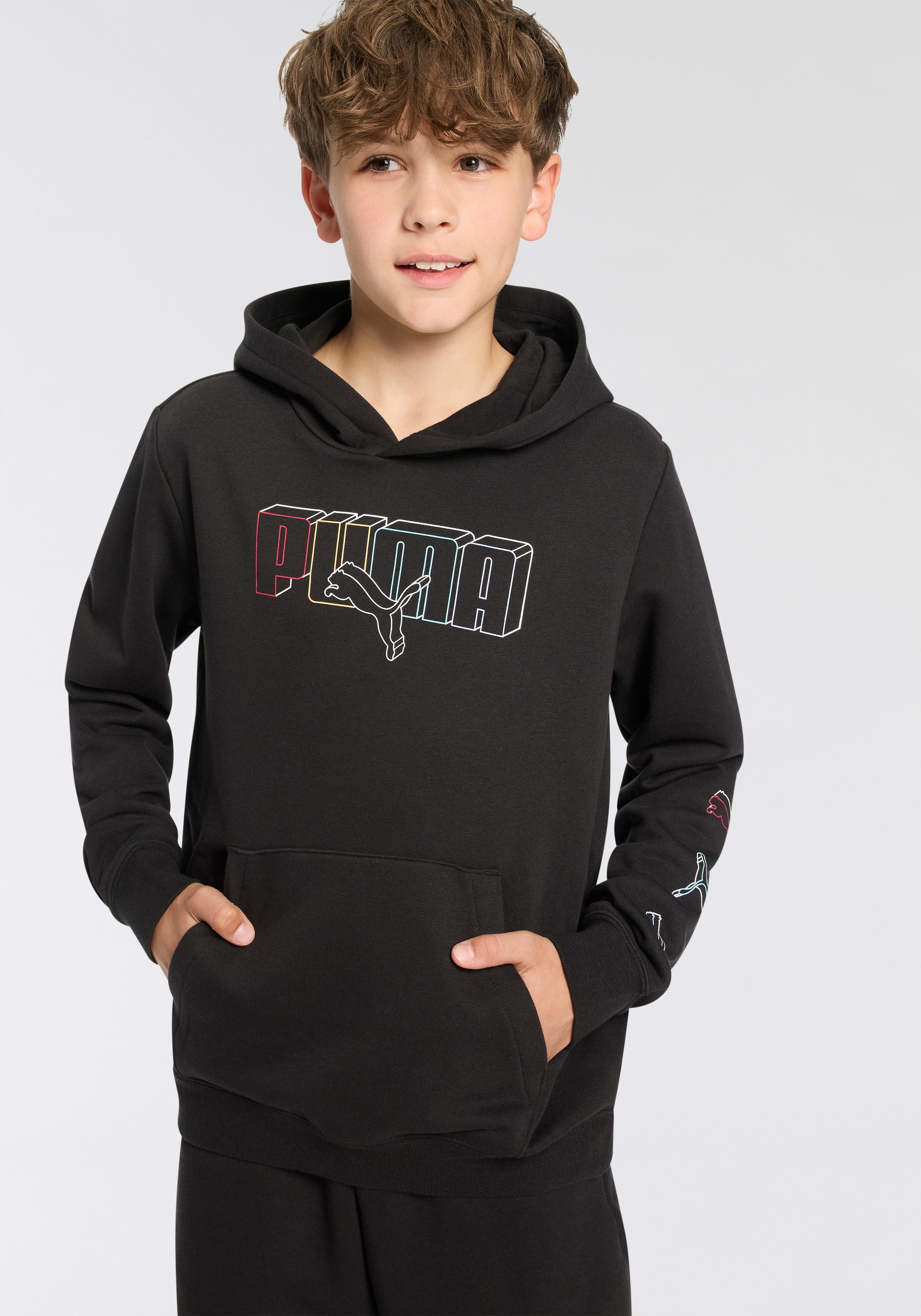 PUMA Hoodie ESS LOGO LAB EXECUTION HOODIE TR B jongens sweatshirts maat 152 zwart
