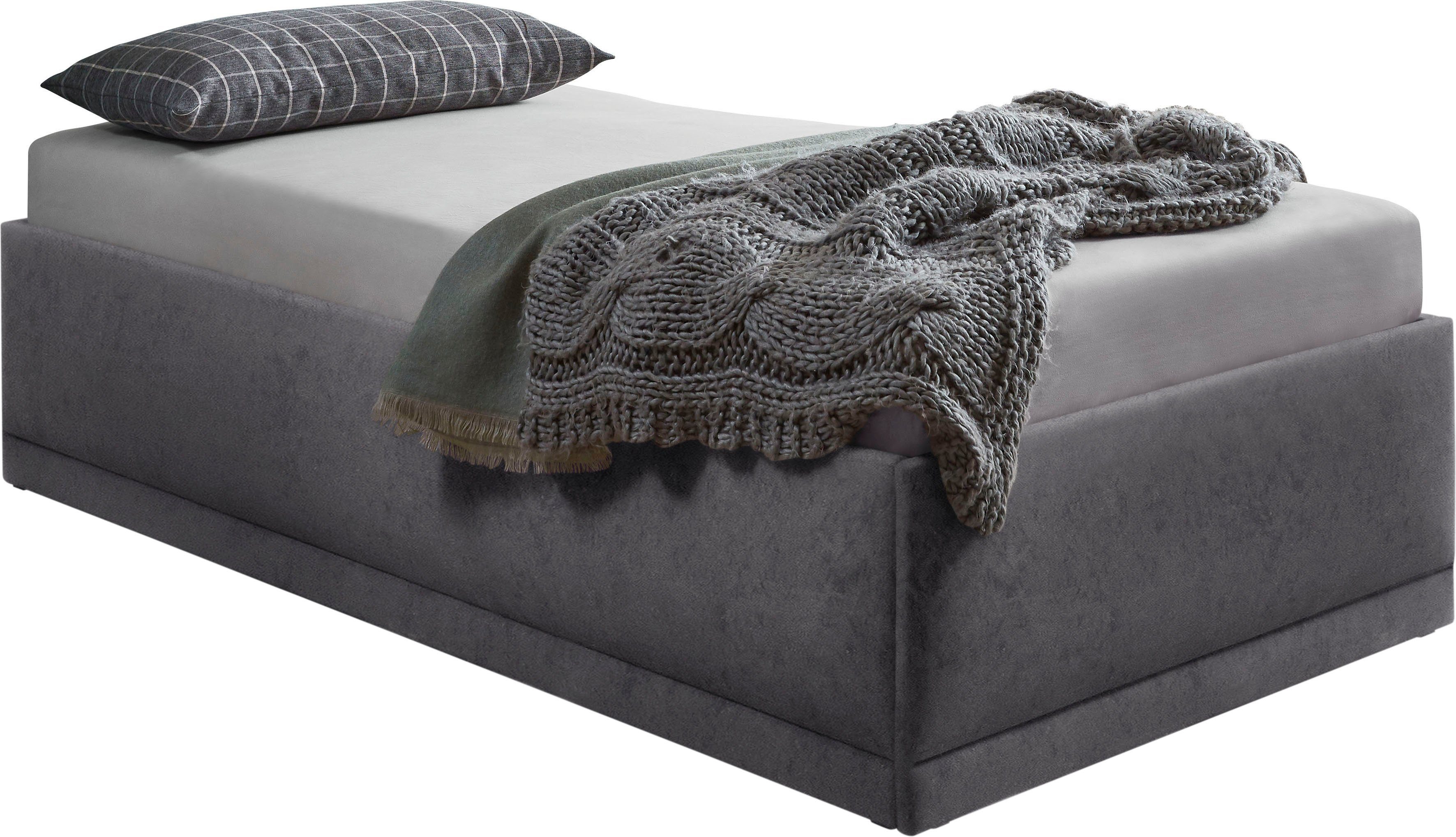 Westfalia Polsterbetten Gestoffeerd bed Texel Comforthoogte met sierkussen, bedkist bij uitvoering met matras