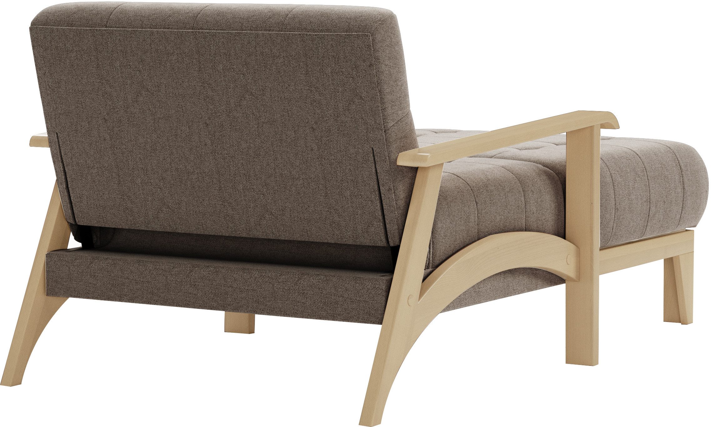 sit&more Récamier Billund Armleuningen van natuurlijk beukenhout, verschillende bekledingen en kleuren