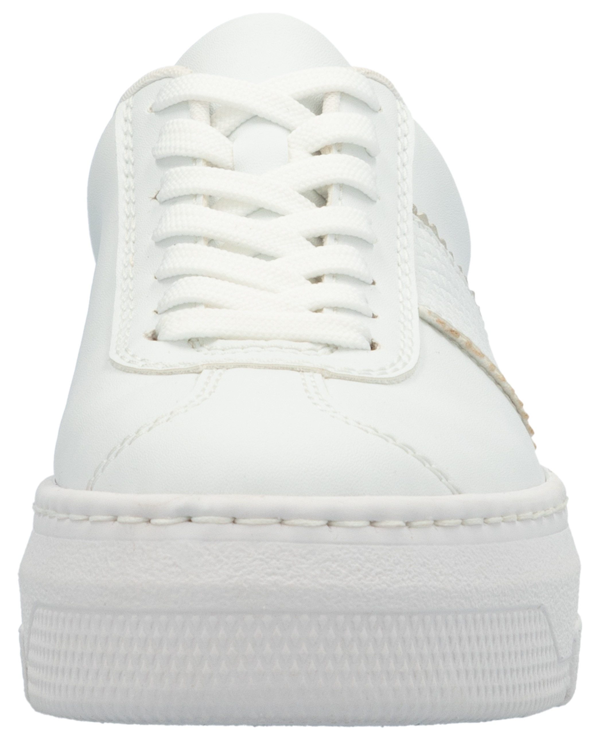 Rieker Plateausneakers veterschoen, lage schoen, vrijetijdsschoen met gepolsterde schachtversteviging