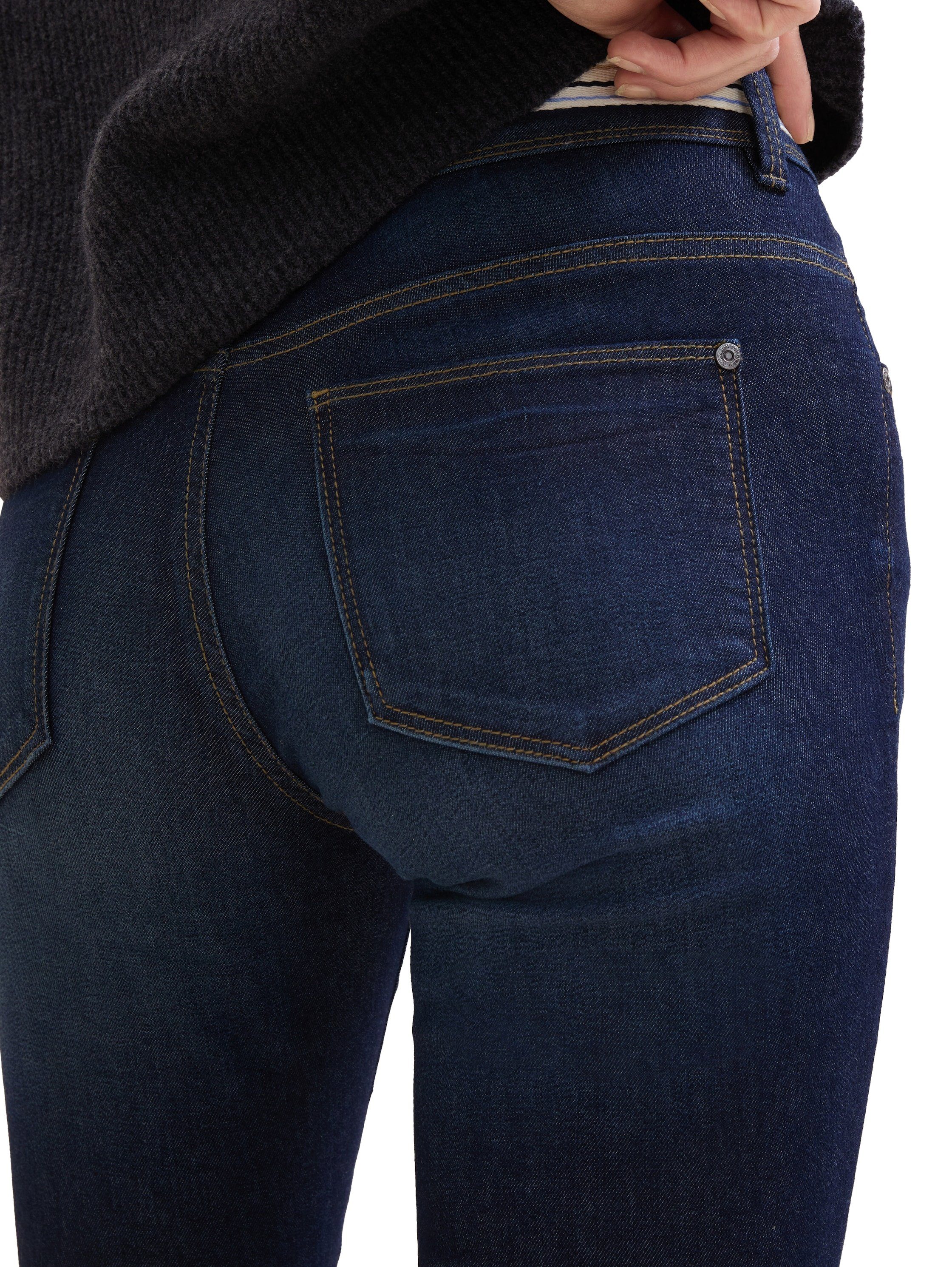 Tom Tailor Slim fit jeans ALEXA in 7/8 lengte en met bindband
