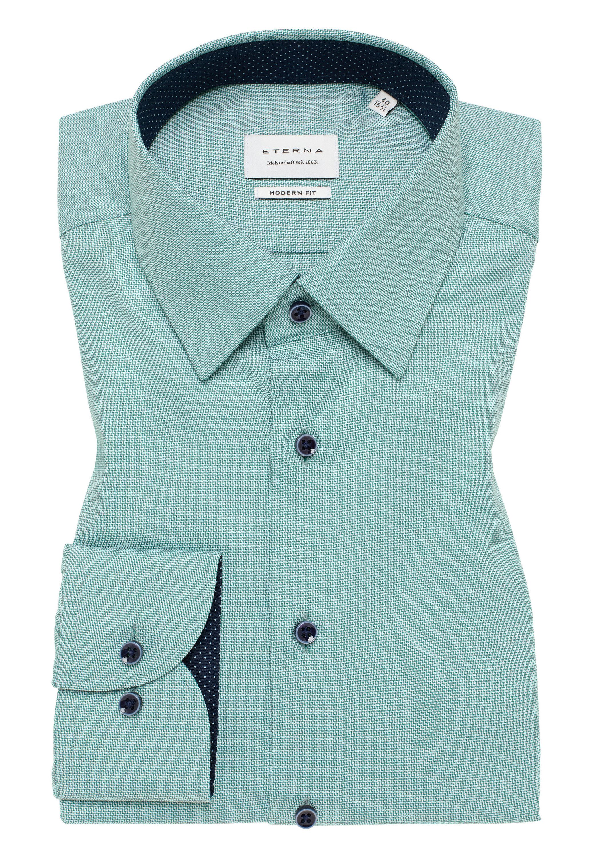 Eterna Overhemd met lange mouwen MODERN FIT NON IRON (strijkvrij)