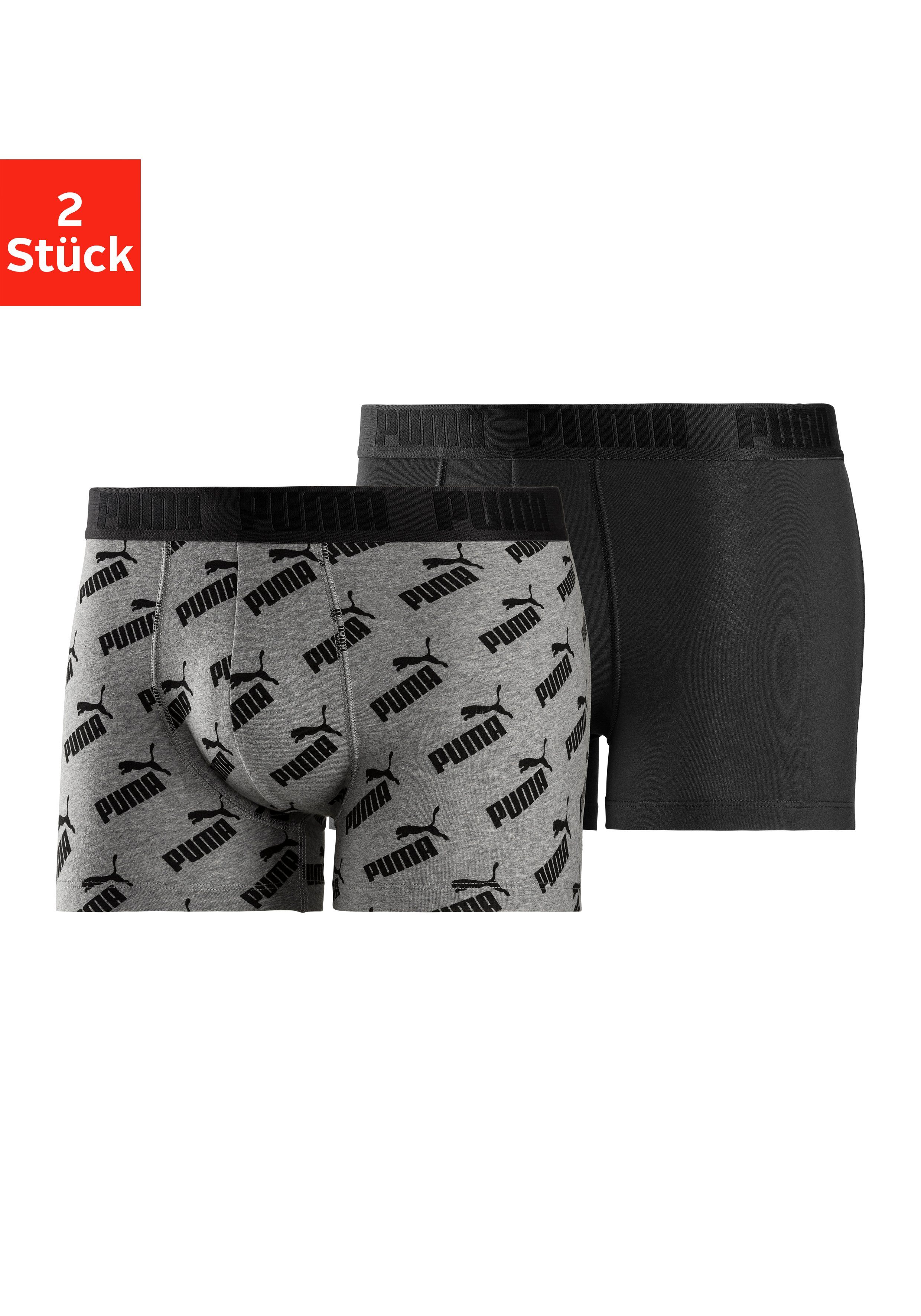 PUMA Boxershort met all-over puma-print (2 stuks, Set van 2)