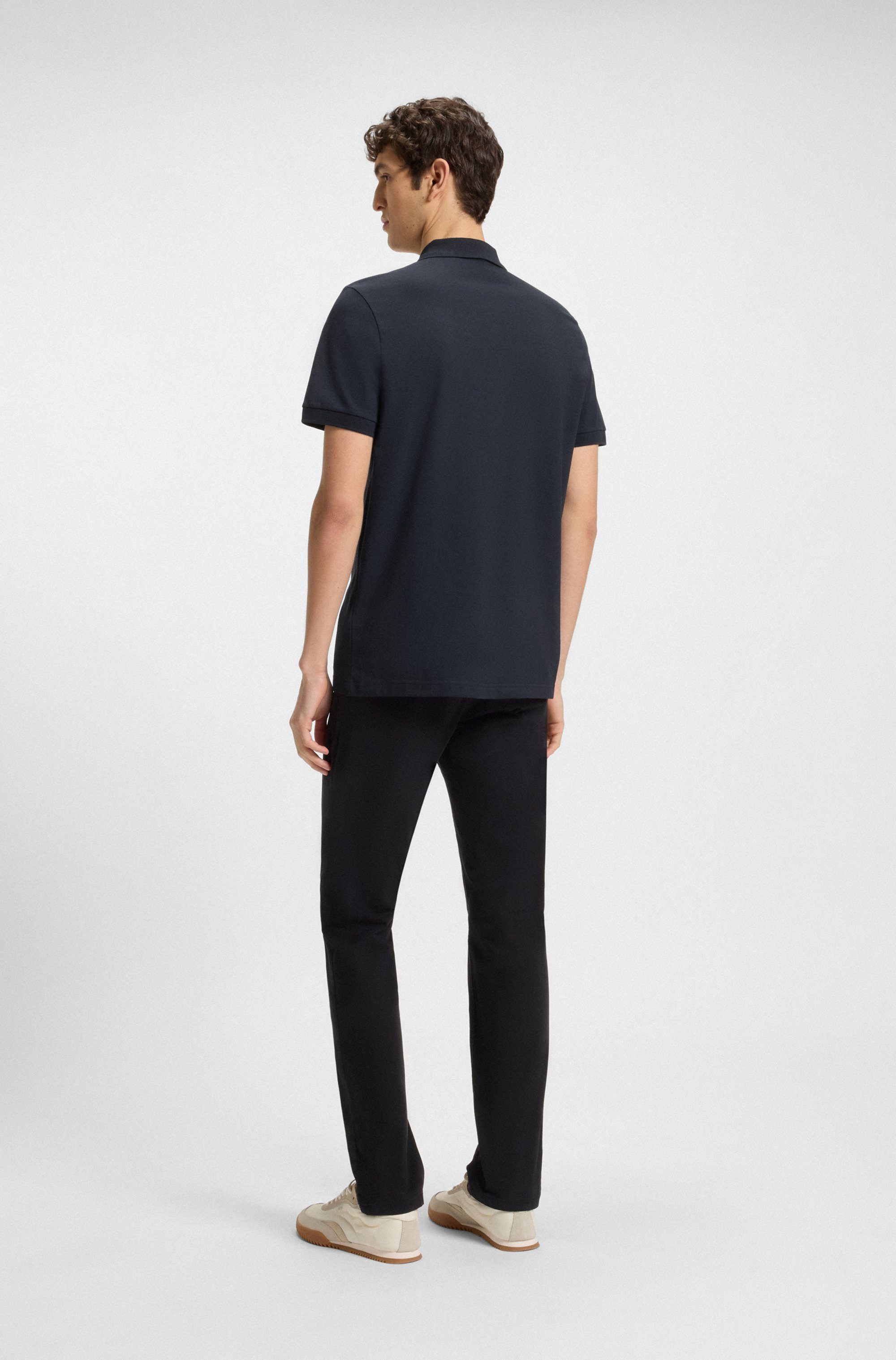 Boss Orange Poloshirt Passerzip met een polokraag