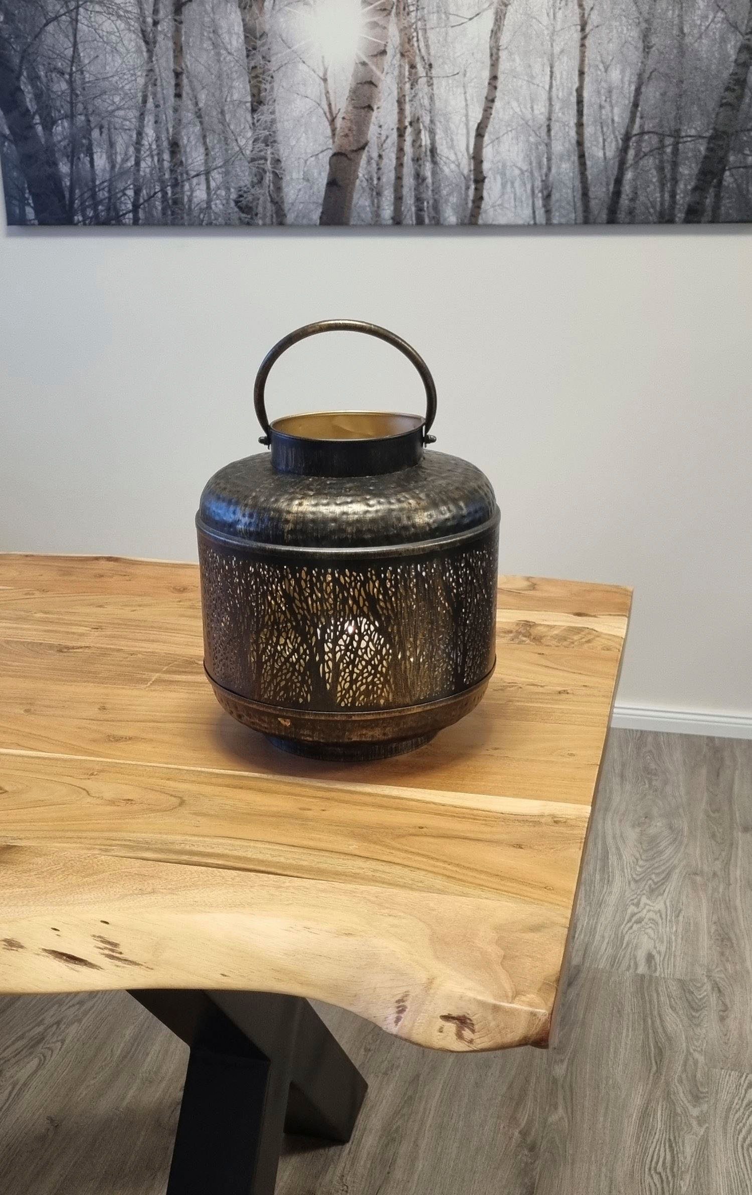 Ambiente Haus Lantaarn met kaars Lantaarn bosontwerp met handvat - (H) 42 cm (1 stuk)