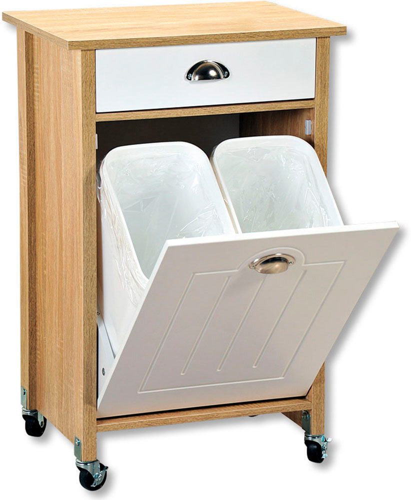 KESPER for kitchen & home Keukentrolley Rollwagen inclusief prullenbak keukentrolley's bruin