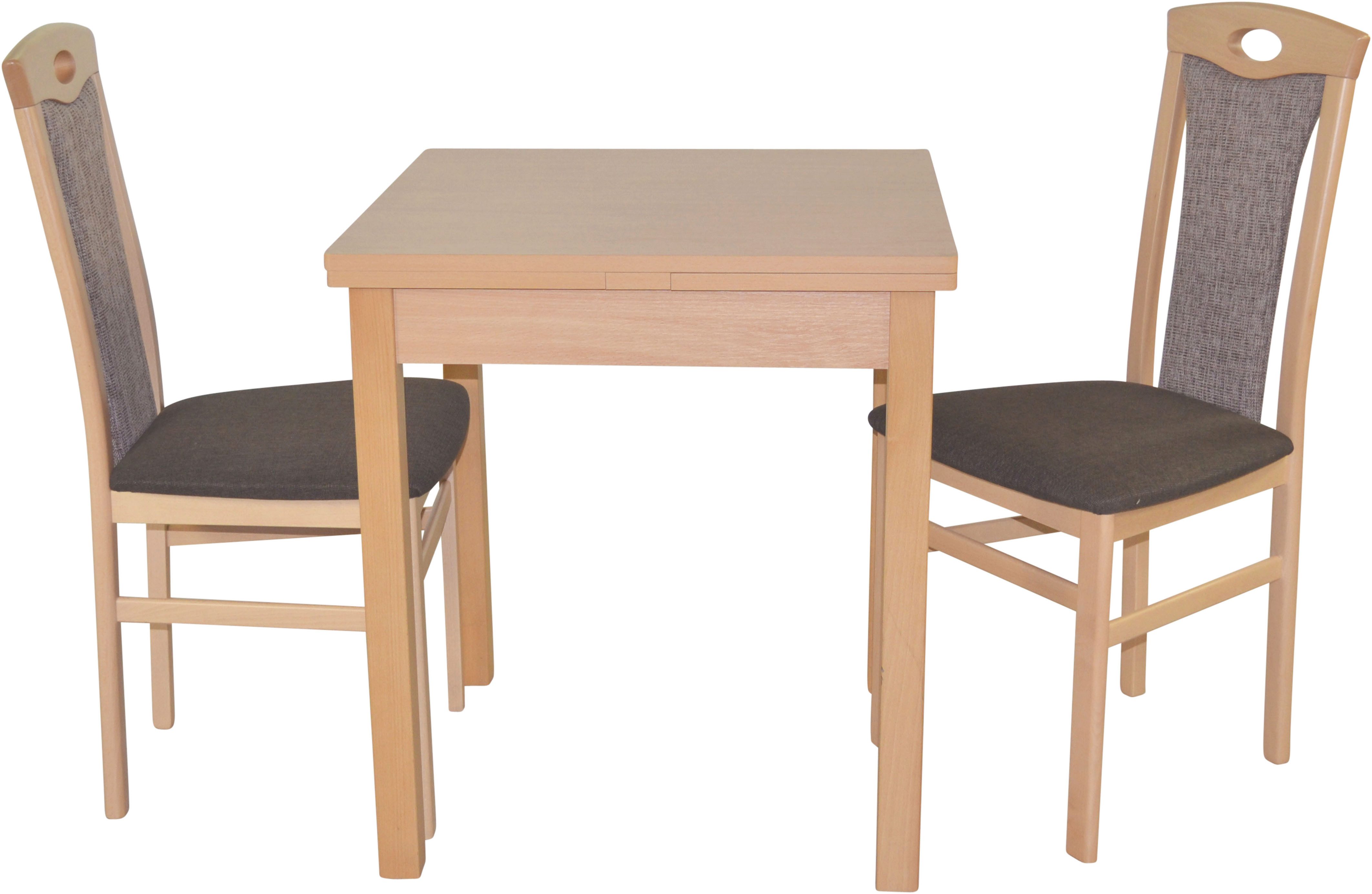 HOFMANN LIVING AND MORE Eethoek 3-delig eethoek Stoelen voorgemonteerd (voordeelset, 3-delig)