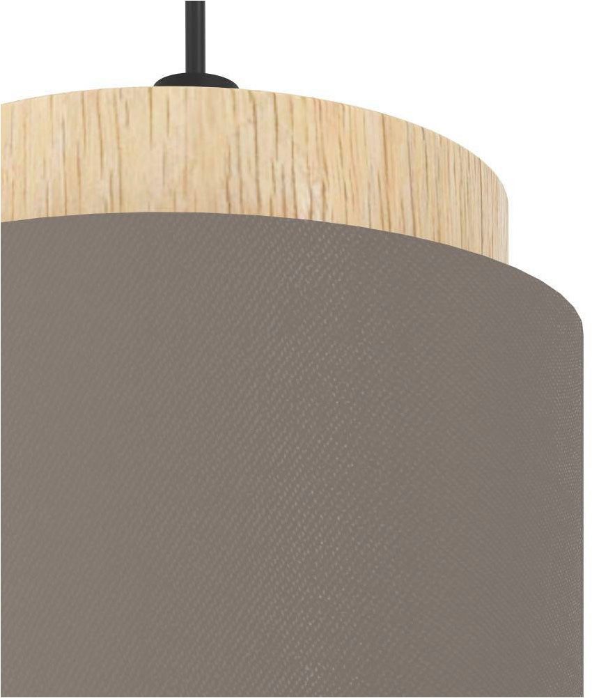 EGLO Hanglamp ALBARIZA Hanglamp vintage, zwart, natuur, cappuccino, goudkleur, E27 fitting (1 stuk)