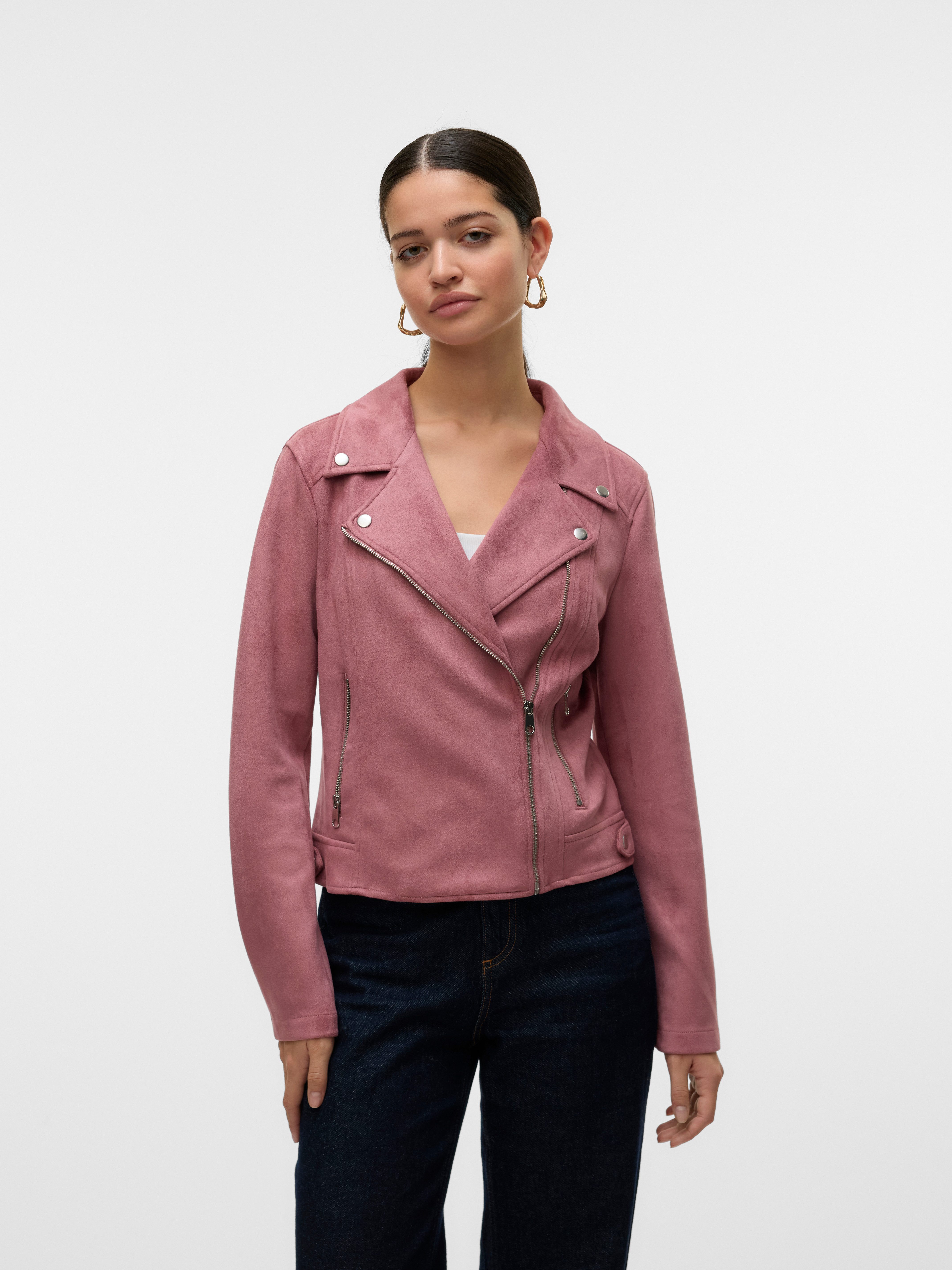 Vero Moda Imitatieleren jack VMJOSE SHORT FAUX SUEDE JACKET NOOS dames imitatieleren jassen maat XL (42) roze