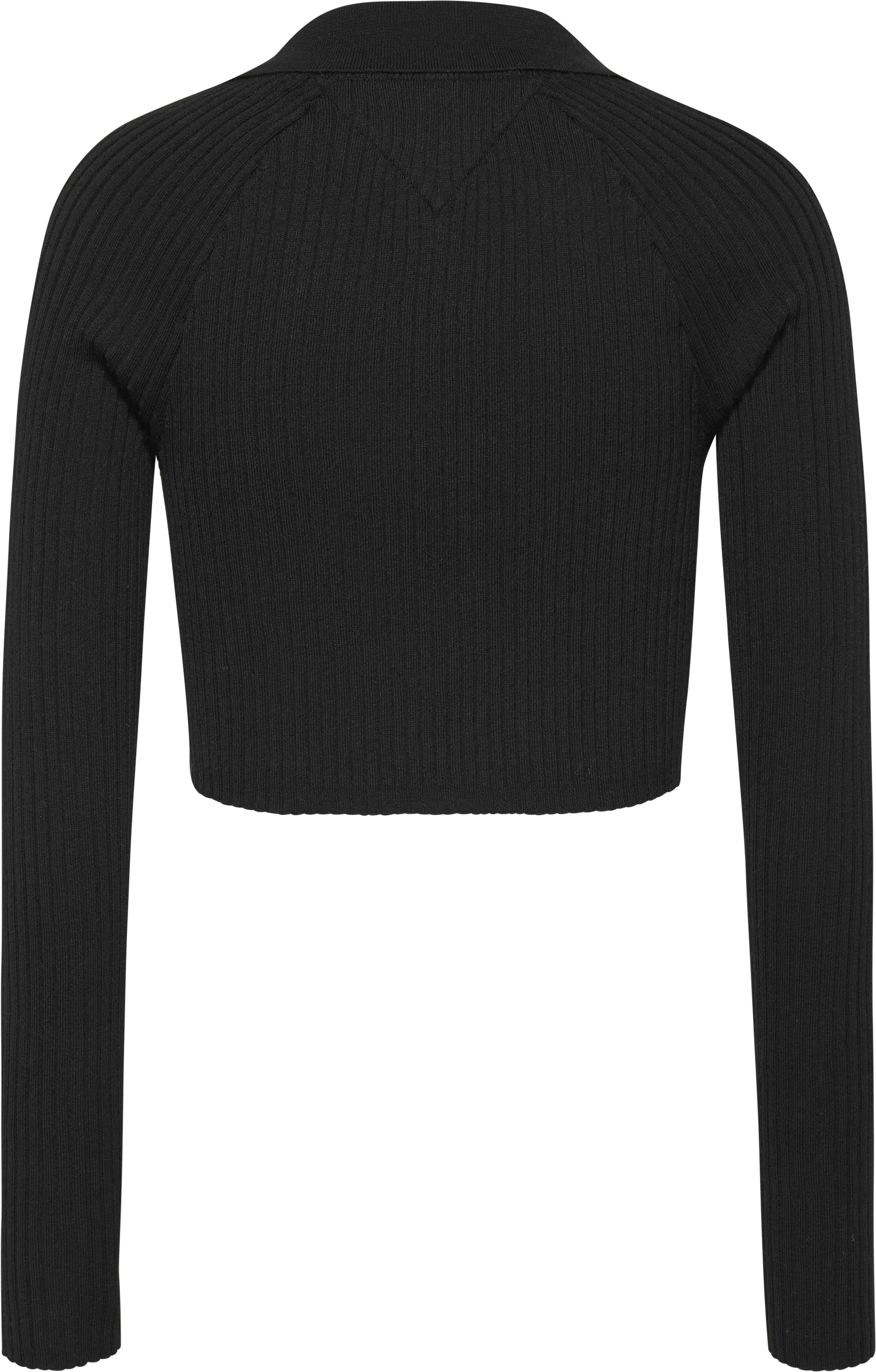 TOMMY JEANS Gebreide trui TJW BADGE RIB COLLAR SWEATER met kraag en tommy jeans badge