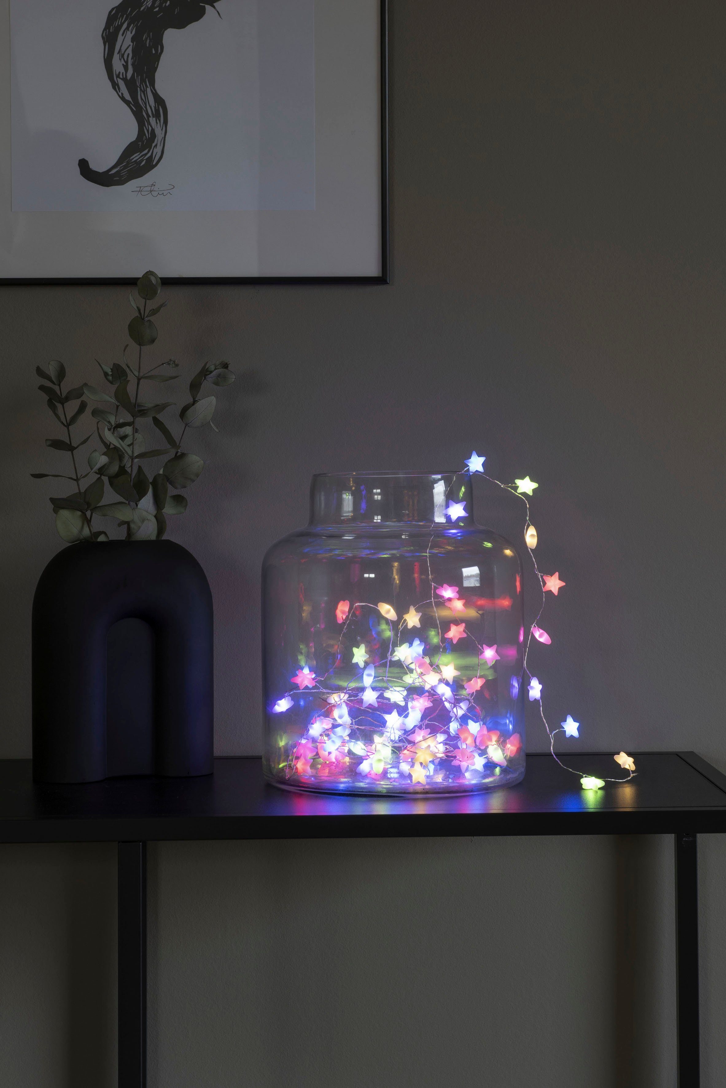 KONSTSMIDE Led-lichtsnoer LED sterrenlichtsnoer, 90 gekleurde diodes (1 stuk)