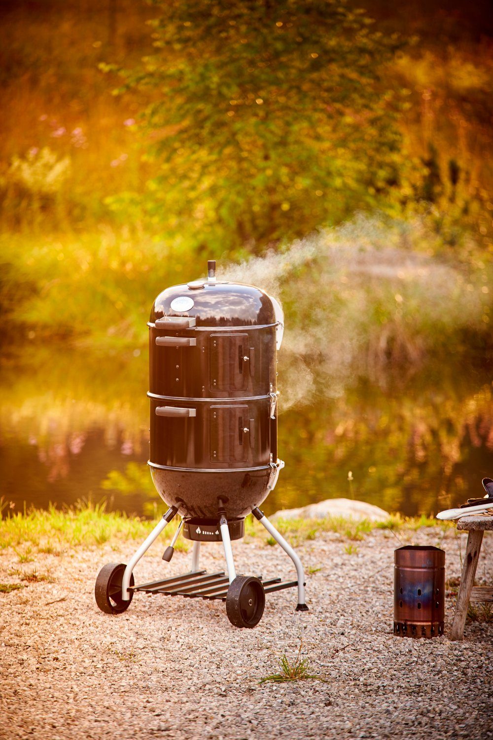 ROESLE Smoker Kogelgrill No.1/F50-S, 25009 met twee smoker-ringen of als mini-kogelgrill, 2x ø 50 cm