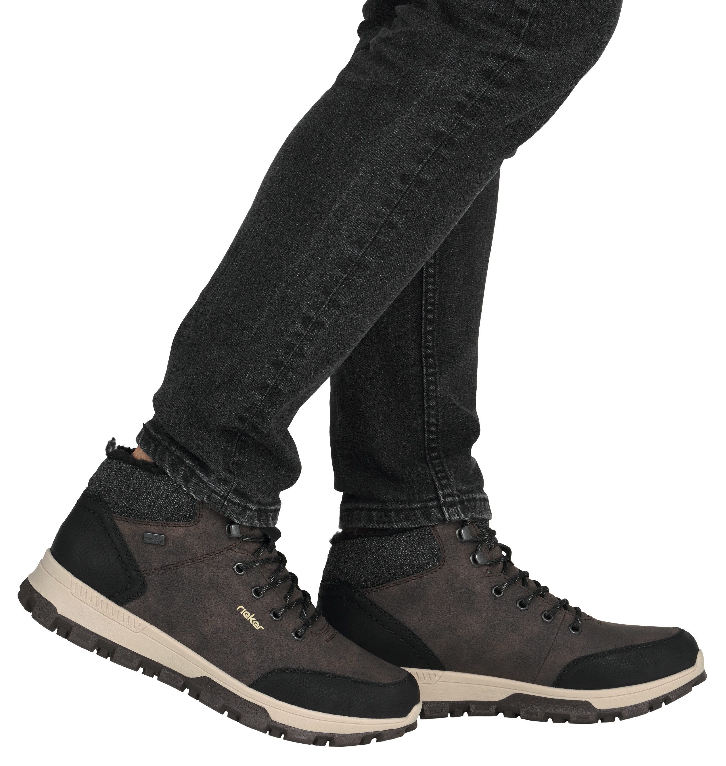 Rieker Winterlaarzen met comfortabele softfoam-binnenzool, vrijetijdsschoen, veterschoen