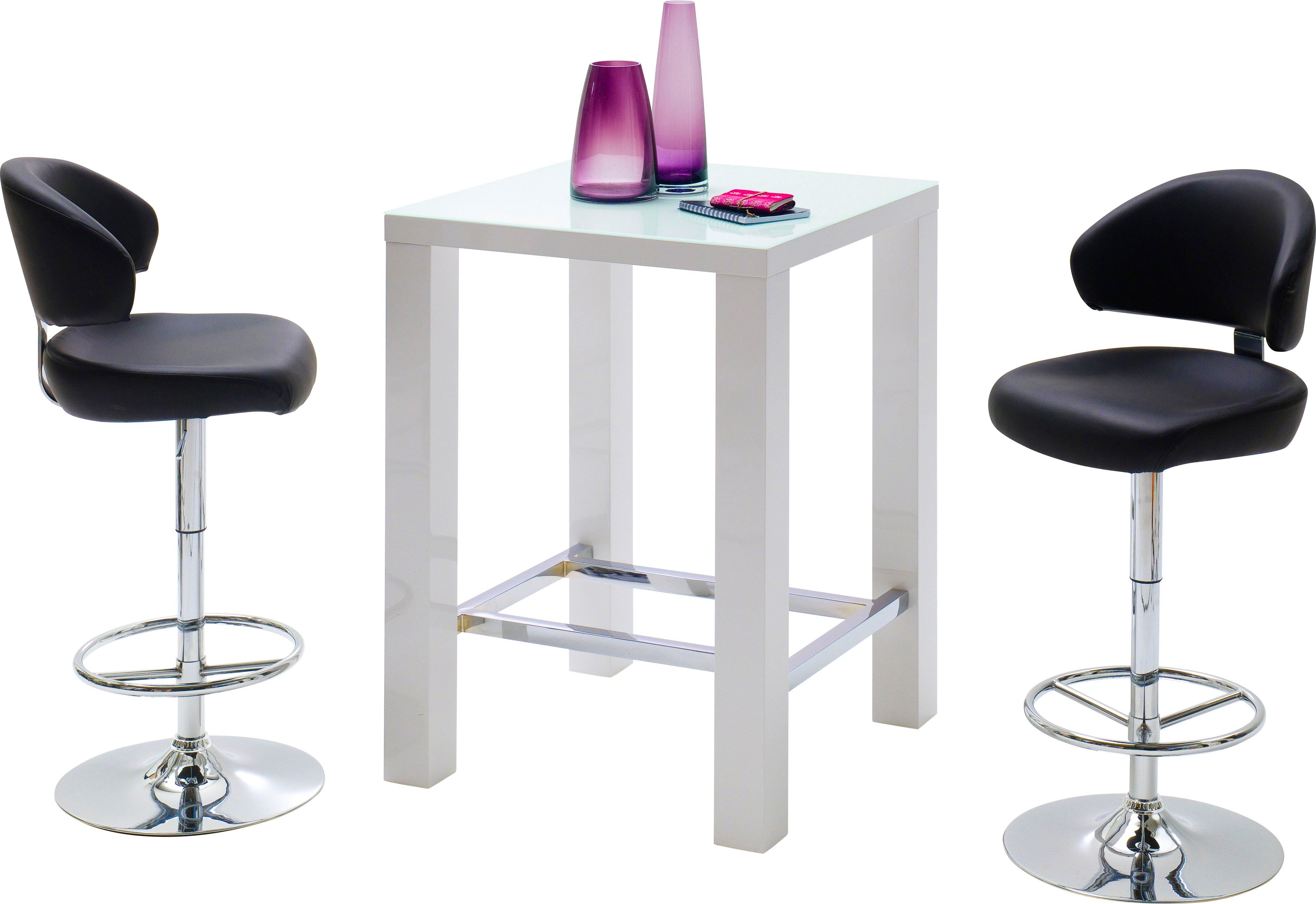 eeuw Haast je Oriënteren MCA furniture Bartafel Jam Bartafel hoogglans-wit, keukentafel, statafel  met veiligheidsglas in de online winkel | OTTO