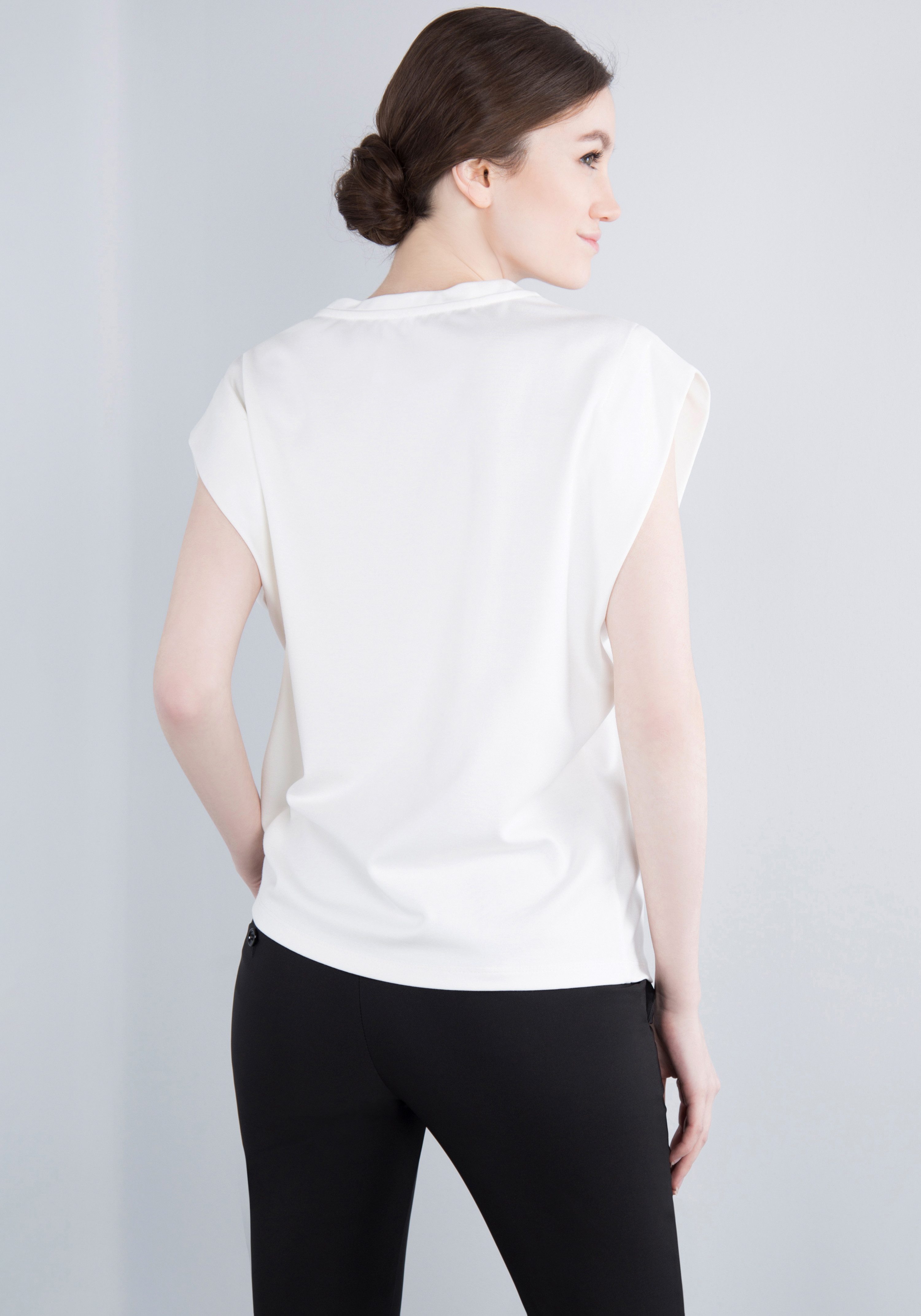 IMPERIAL T-shirt Mouwloos "Punto Milano" shirt met omgeslagen armsgaten
