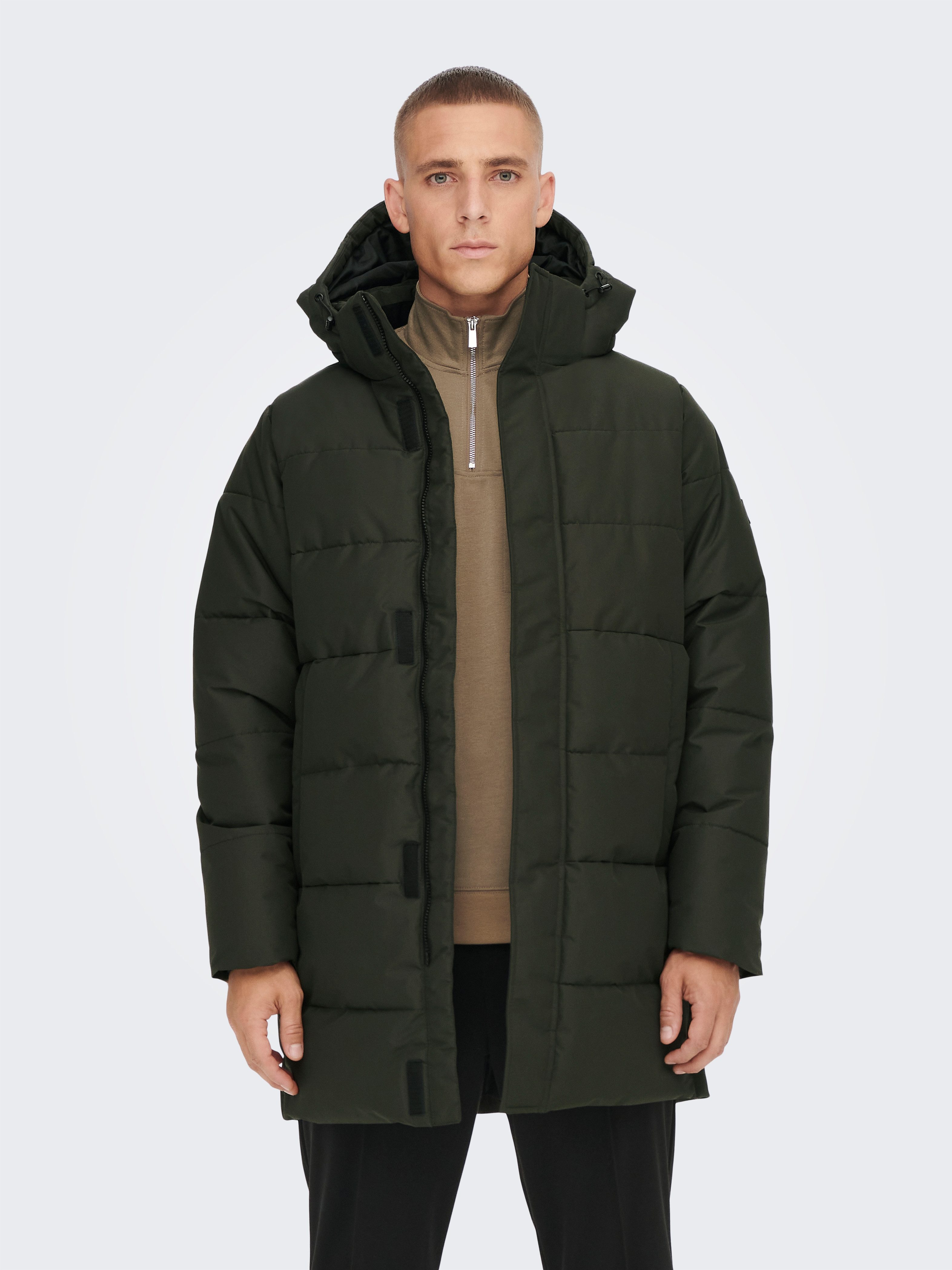 ONLY & SONS Gewatteerde jas ONSCARL LIFE LONG QUILTED COAT NOOS OTW