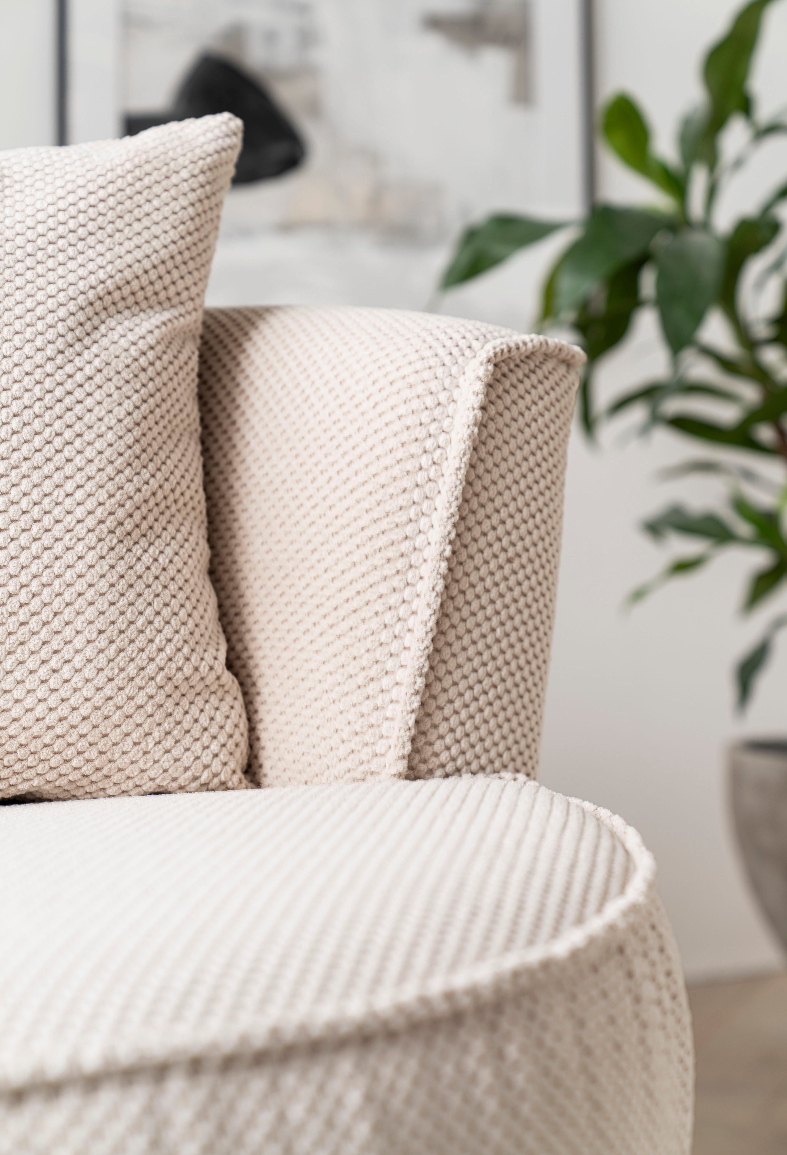 Leonique Draaibare fauteuil MAISIE, Love Seat XXL leesfauteuil, grote fauteuil met poef(2 stuks)
